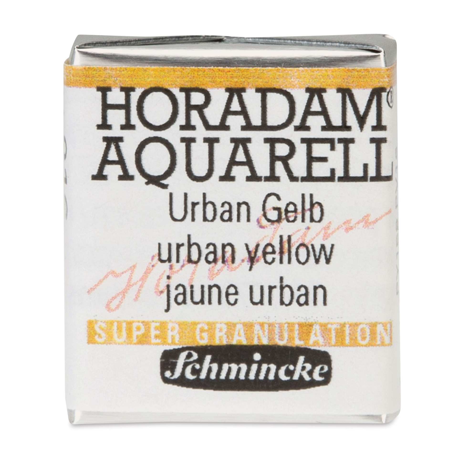 Schmincke Horadam Aquarell Watercolor - Urban Yellow, Supergranulation, Half Pan