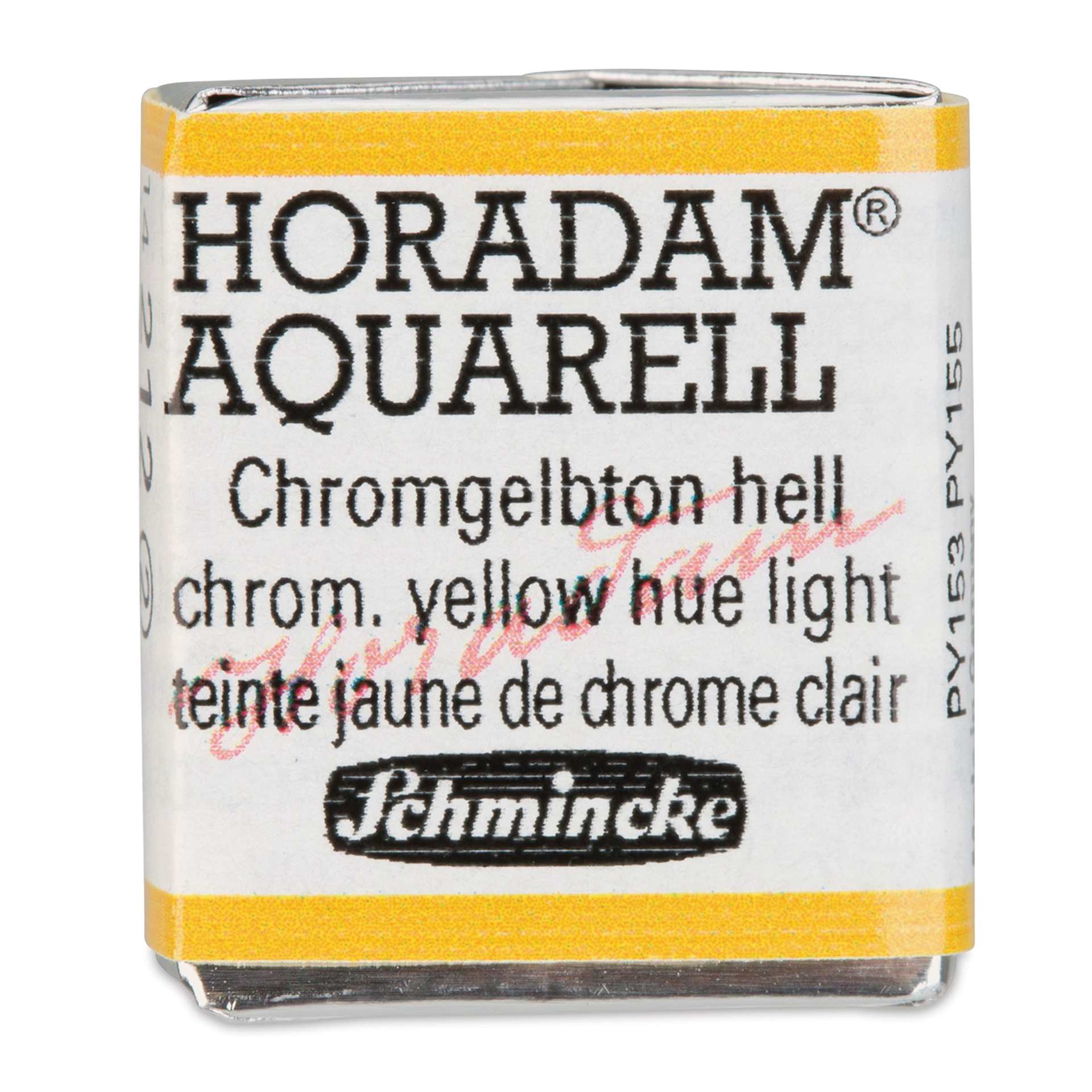 Schmincke Horadam Aquarell Watercolor - Chromium Yellow Hue Light, Half Pan