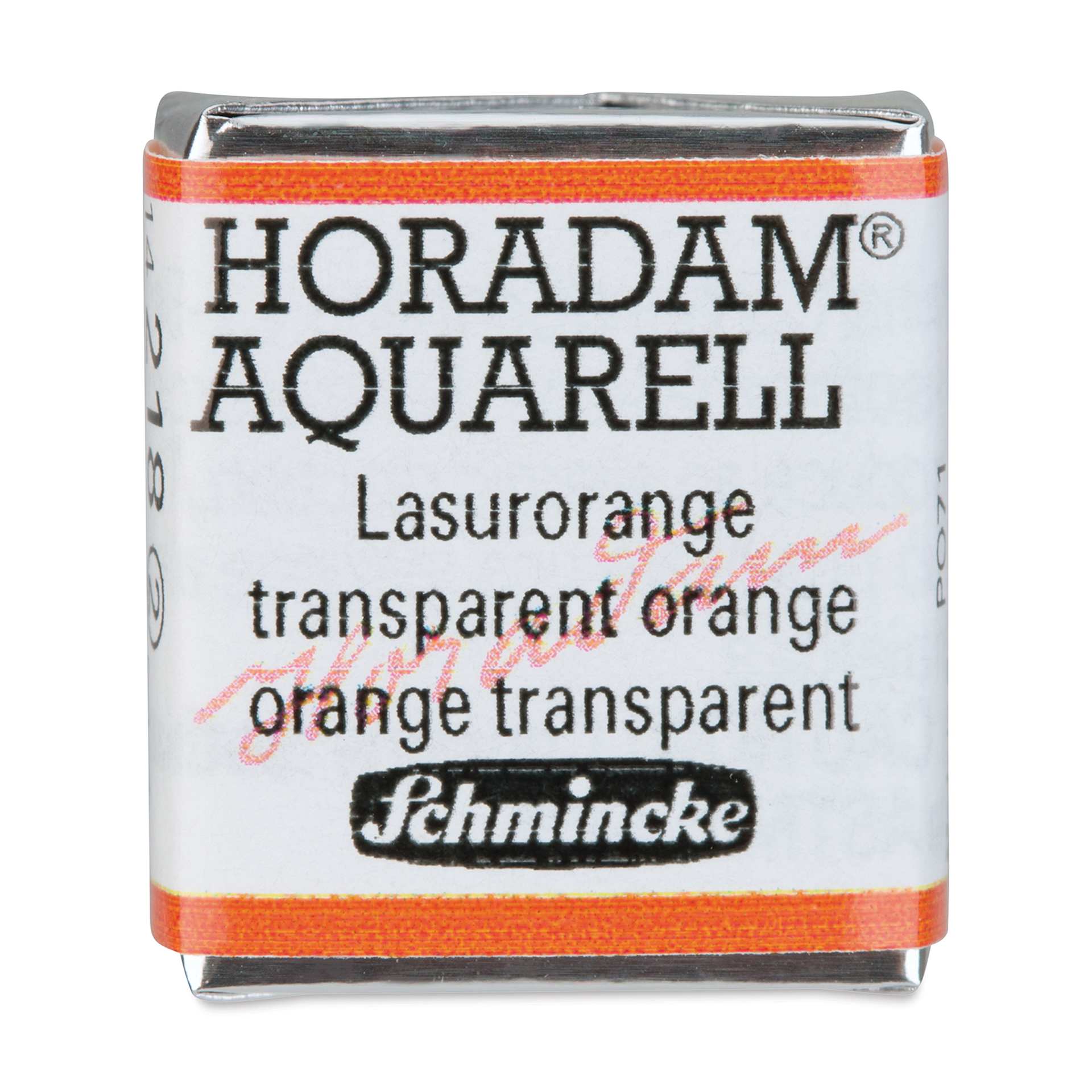 Schmincke Horadam Aquarell Artist Watercolor - Transparent Orange, Half Pan