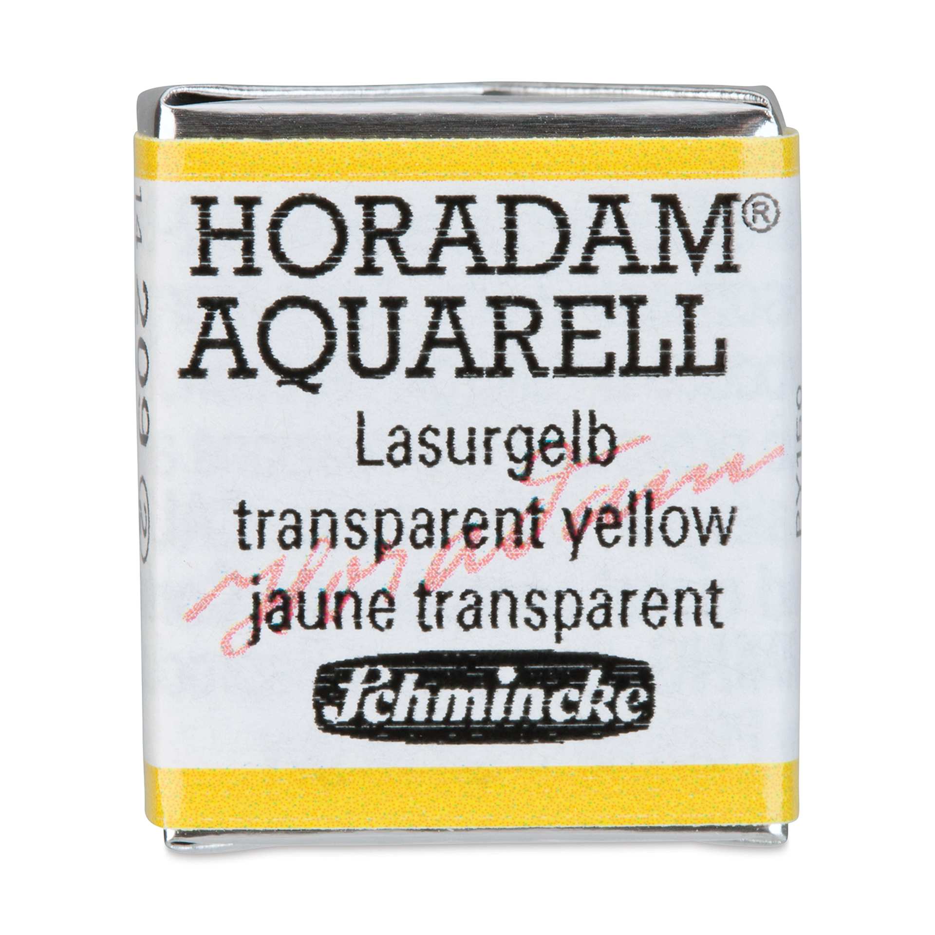 Schmincke Horadam Aquarell Artist Watercolor - Transparent Yellow, Half Pan
