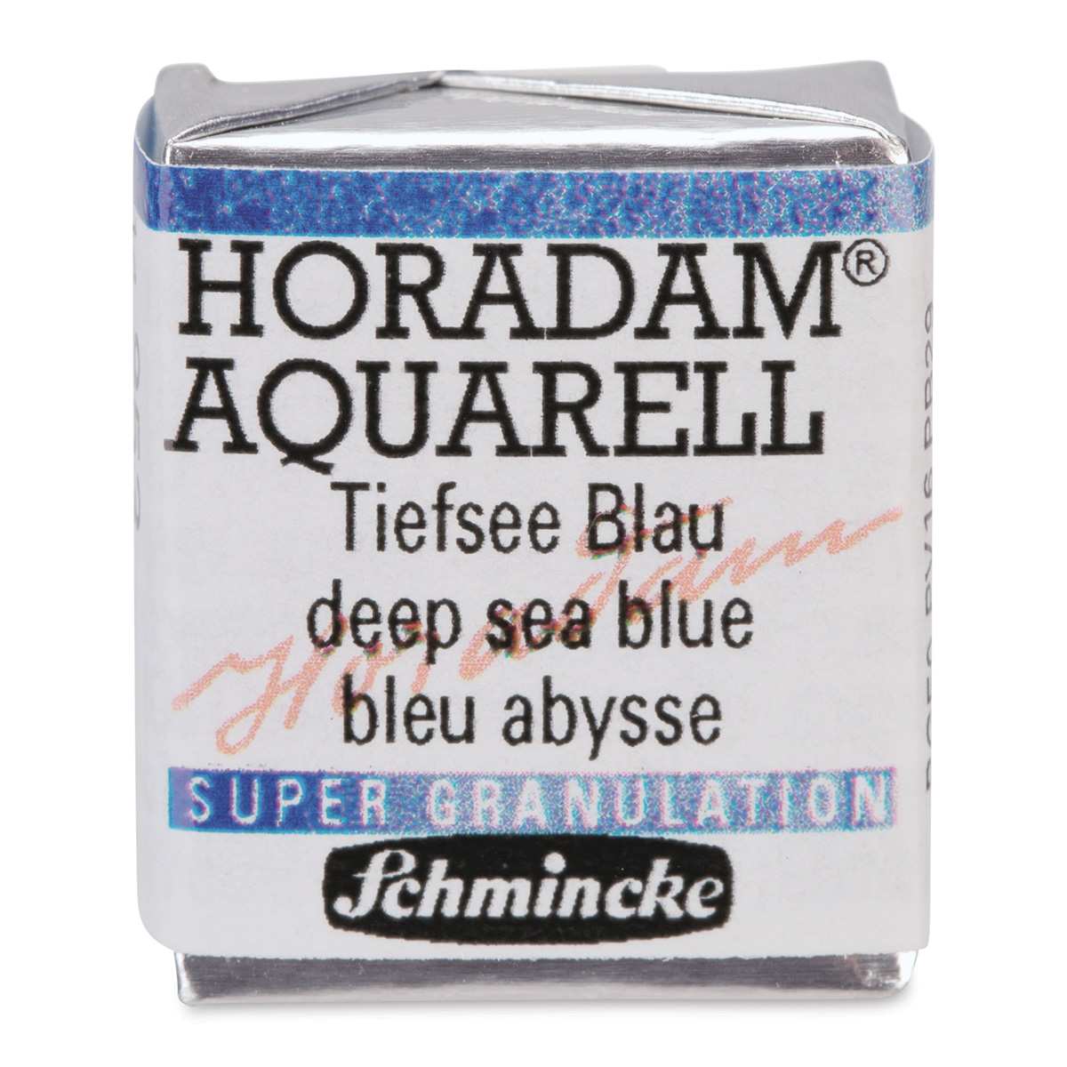 Schmincke Horadam Aquarell Watercolor - Deep Sea Blue, Supergranulation, Half Pan