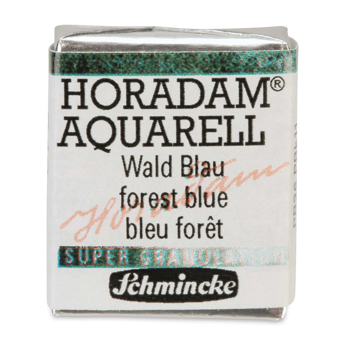 Schmincke Horadam Aquarell Artist Watercolor - Forest Blue, Supergranulation, Half Pan