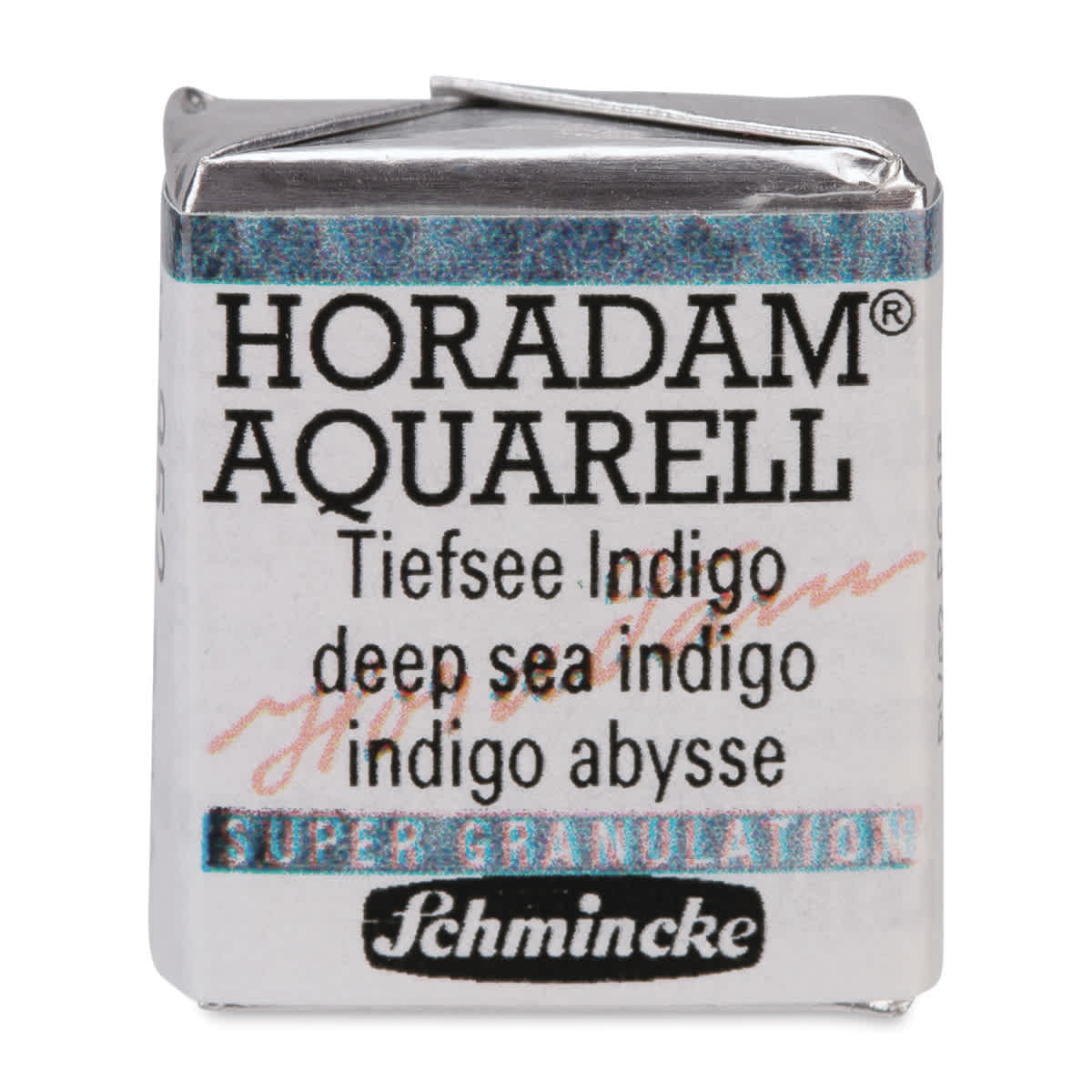 Schmincke Horadam Aquarell Watercolor - Deep Sea Indigo, Supergranulation, Half Pan