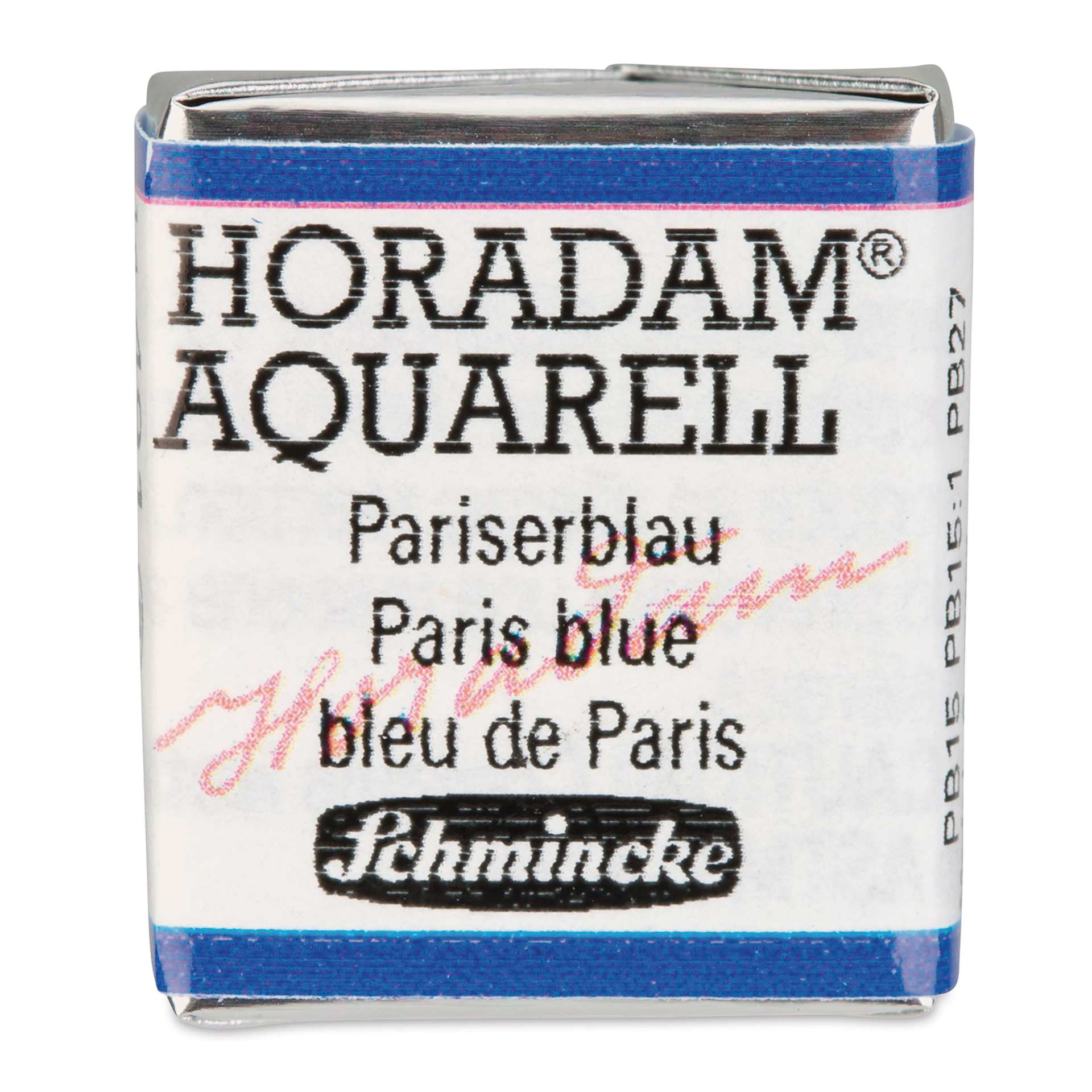 Schmincke Horadam Aquarell Watercolor - Paris Blue, Half Pan