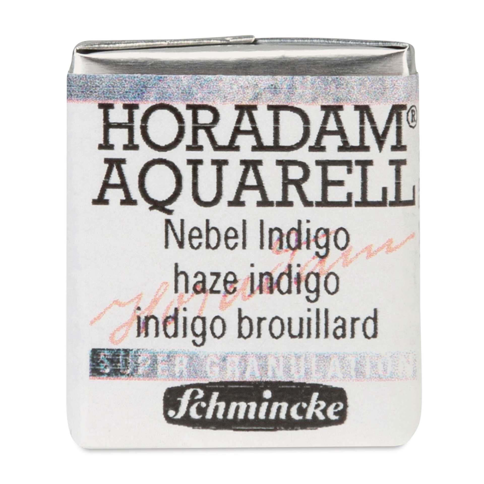Schmincke Horadam Aquarell Watercolor - Haze Indigo, Half Pan