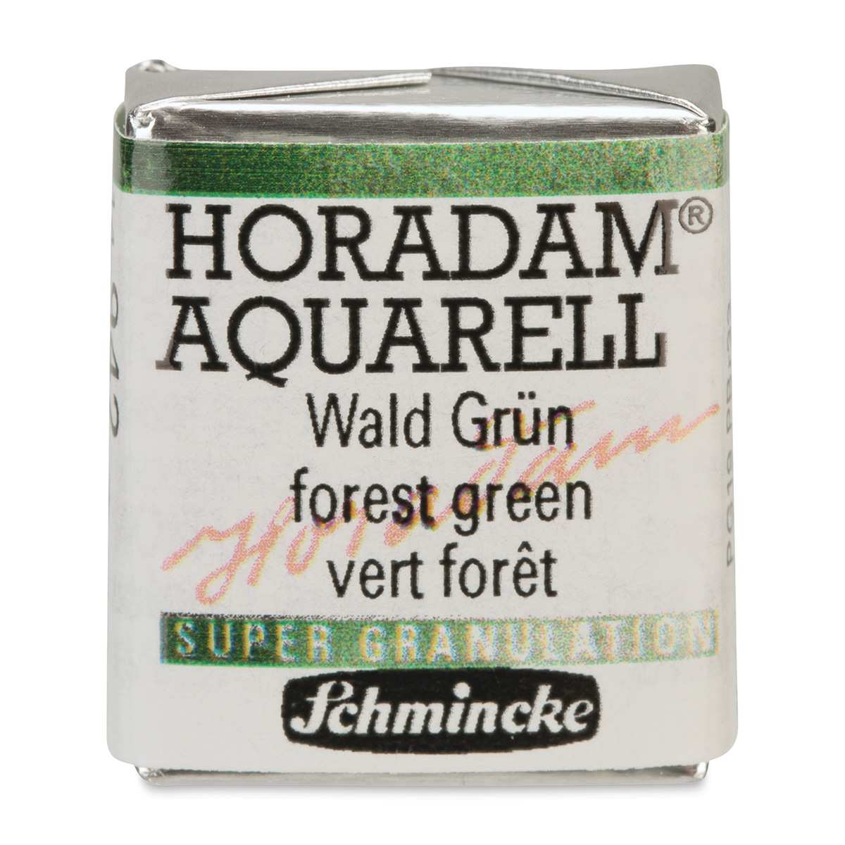 Schmincke Horadam Aquarell Artist Watercolor - Forest Green, Supergranulation, Half Pan