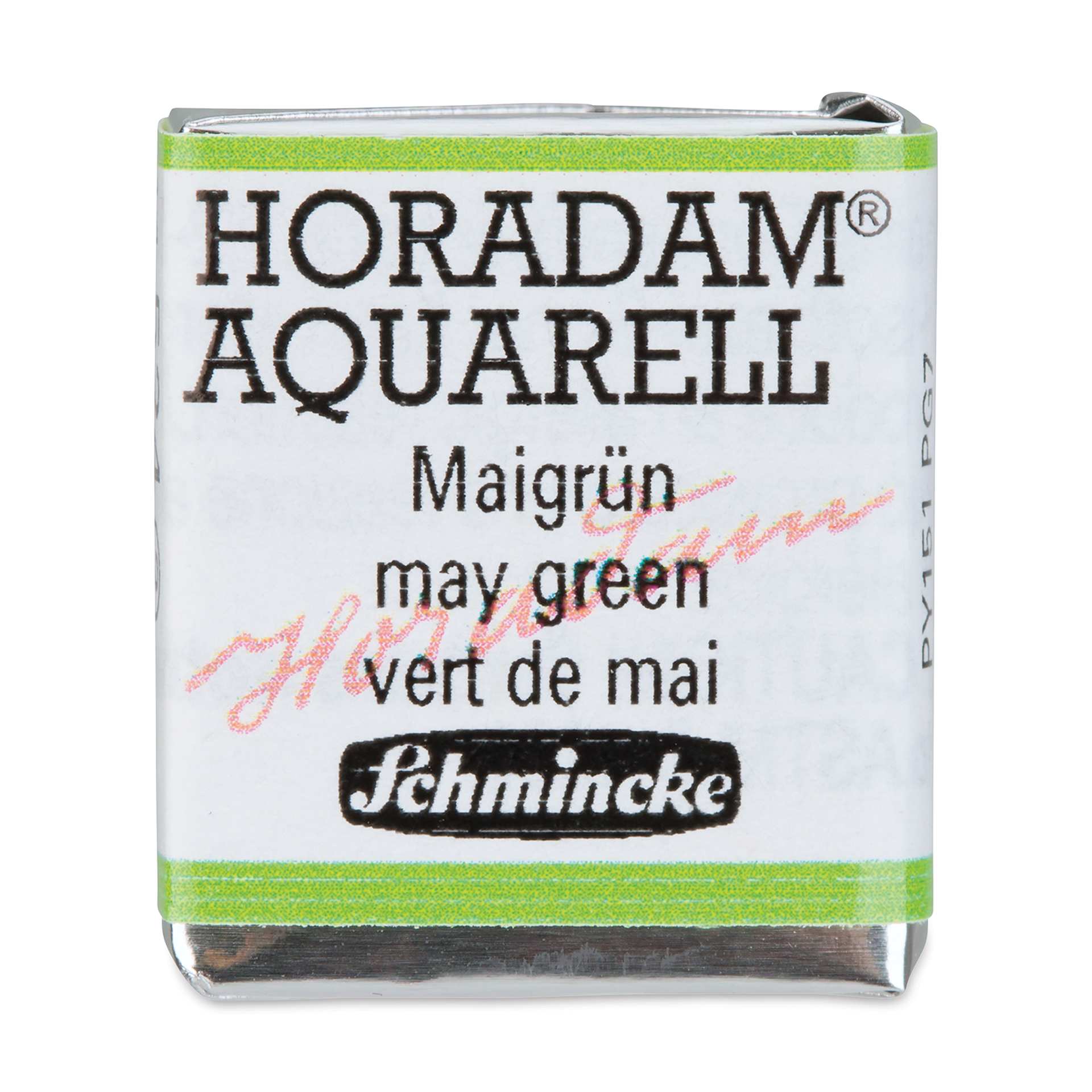 Schmincke Horadam Aquarell Artist Watercolor - May Green, Half Pan
