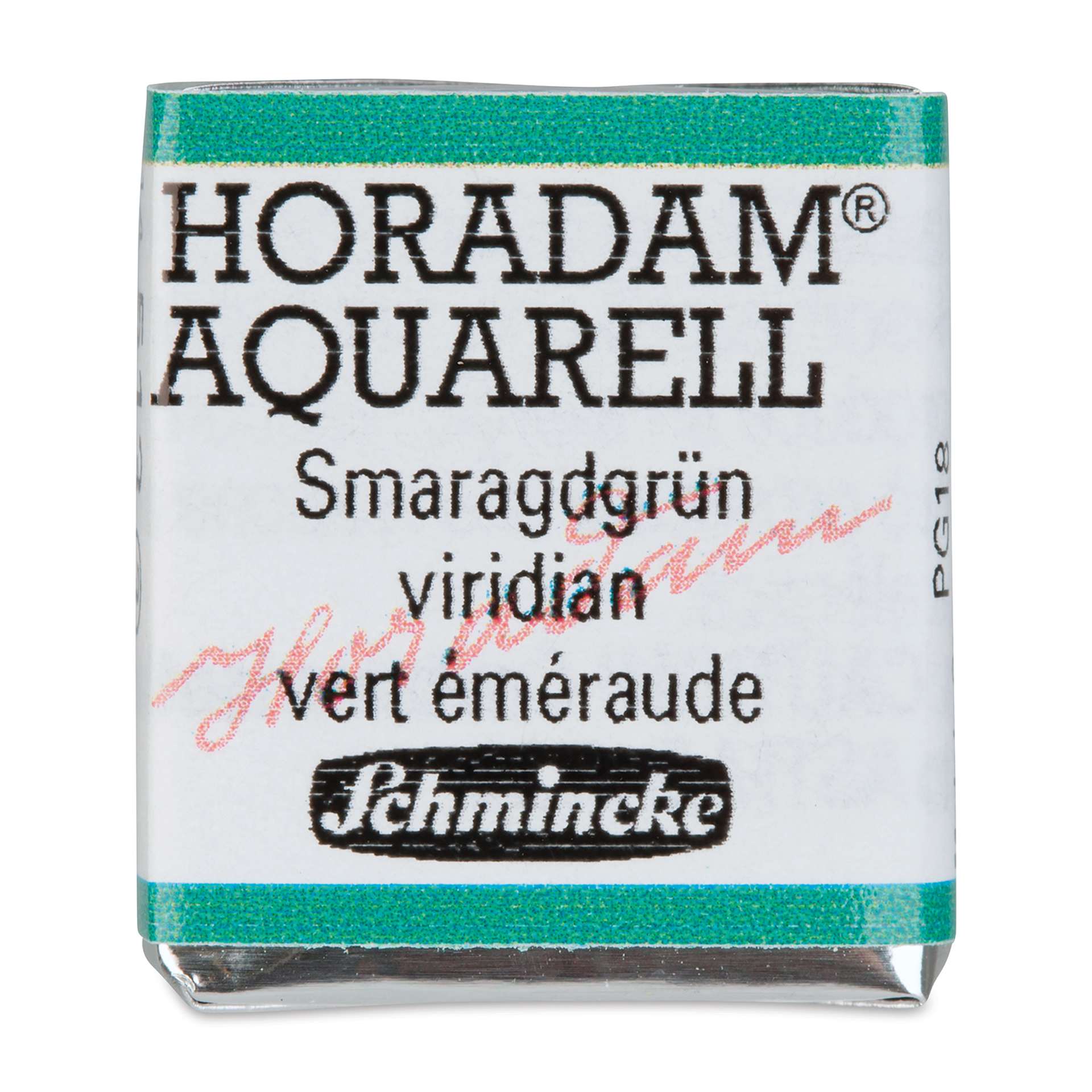 Schmincke Horadam Aquarell Watercolor - Viridian, Half Pan
