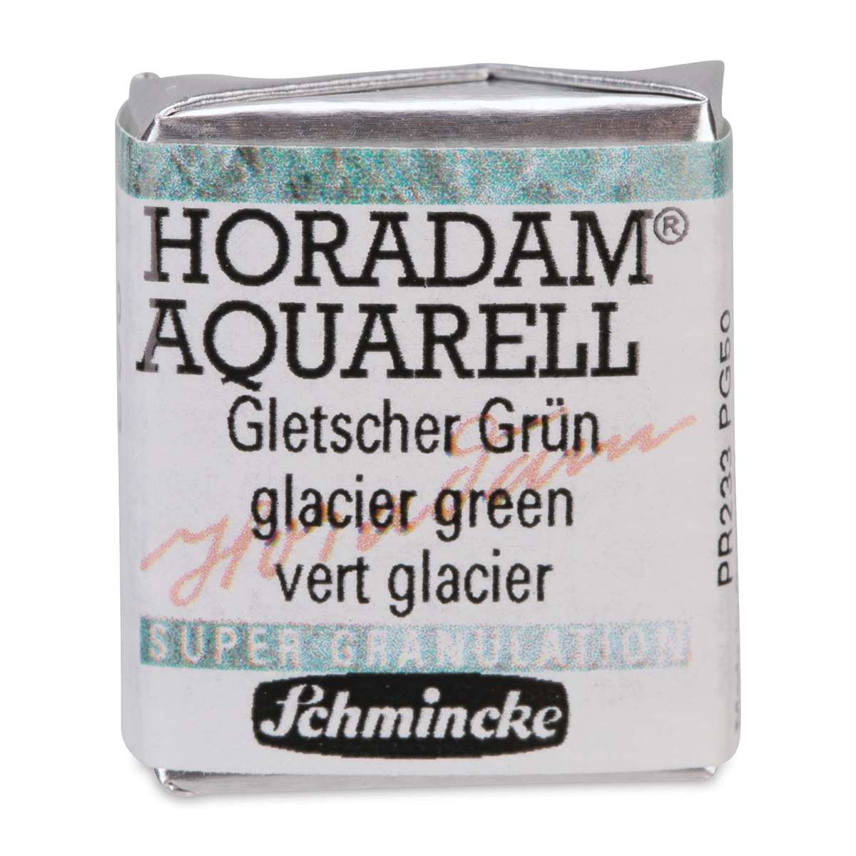 Schmincke Horadam Aquarell Artist Watercolor - Glacier Green, Supergranulation, Half Pan