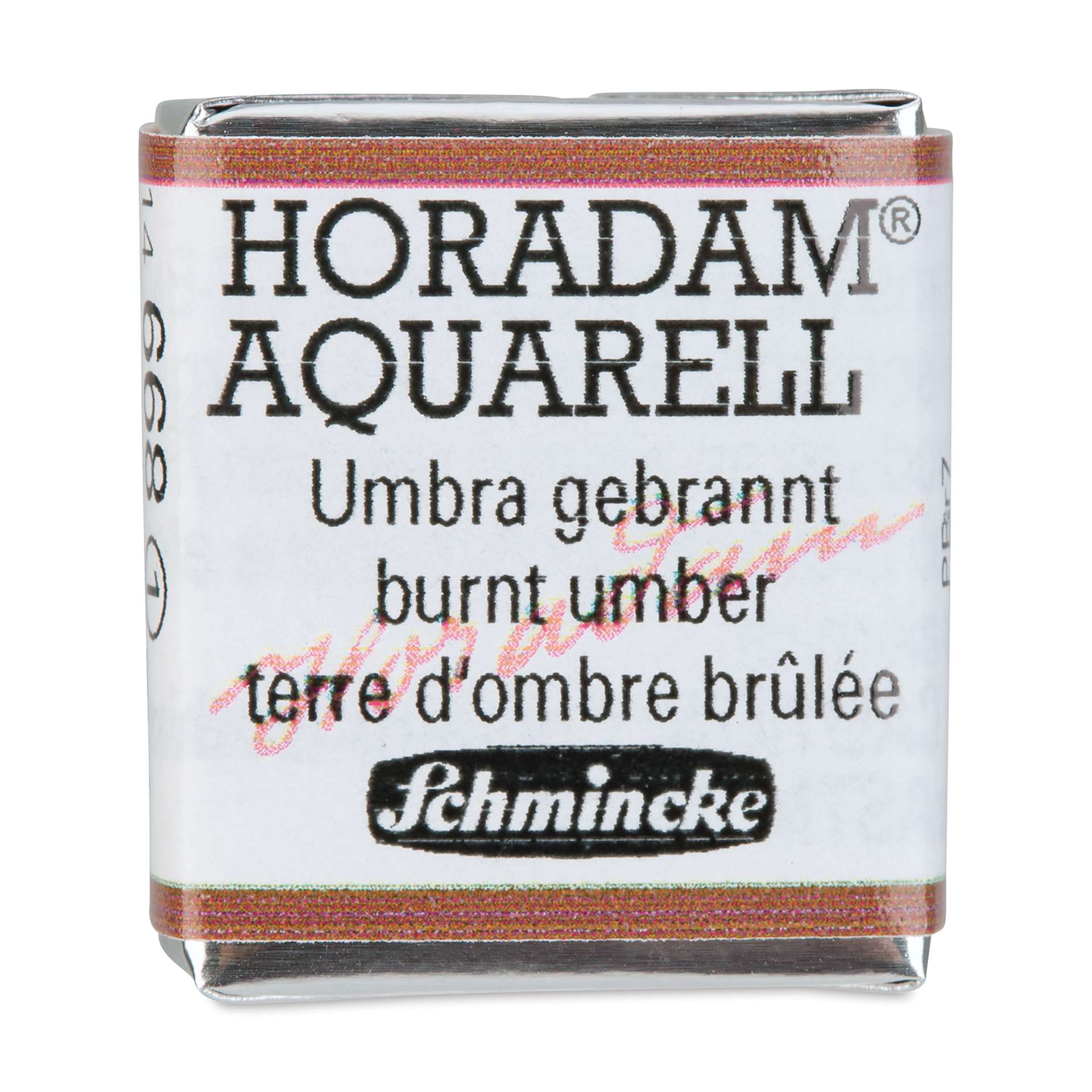Schmincke Horadam Aquarell Artist Watercolor - Burnt Umber, Half Pan