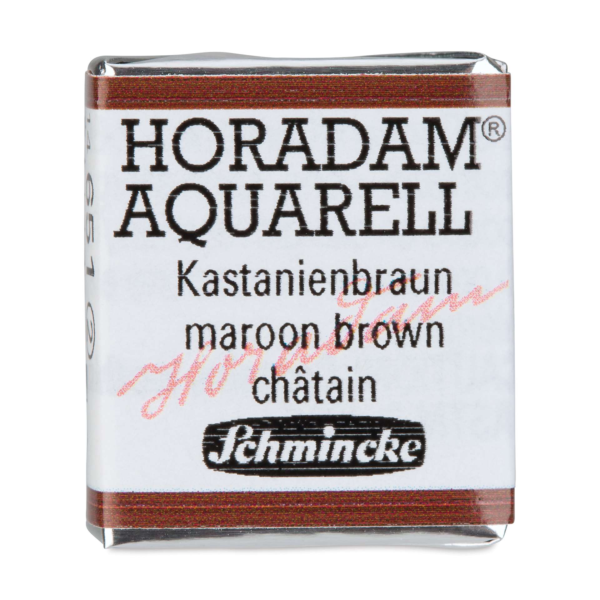 Schmincke Horadam Aquarell Artist Watercolor - Maroon Brown, Half Pan