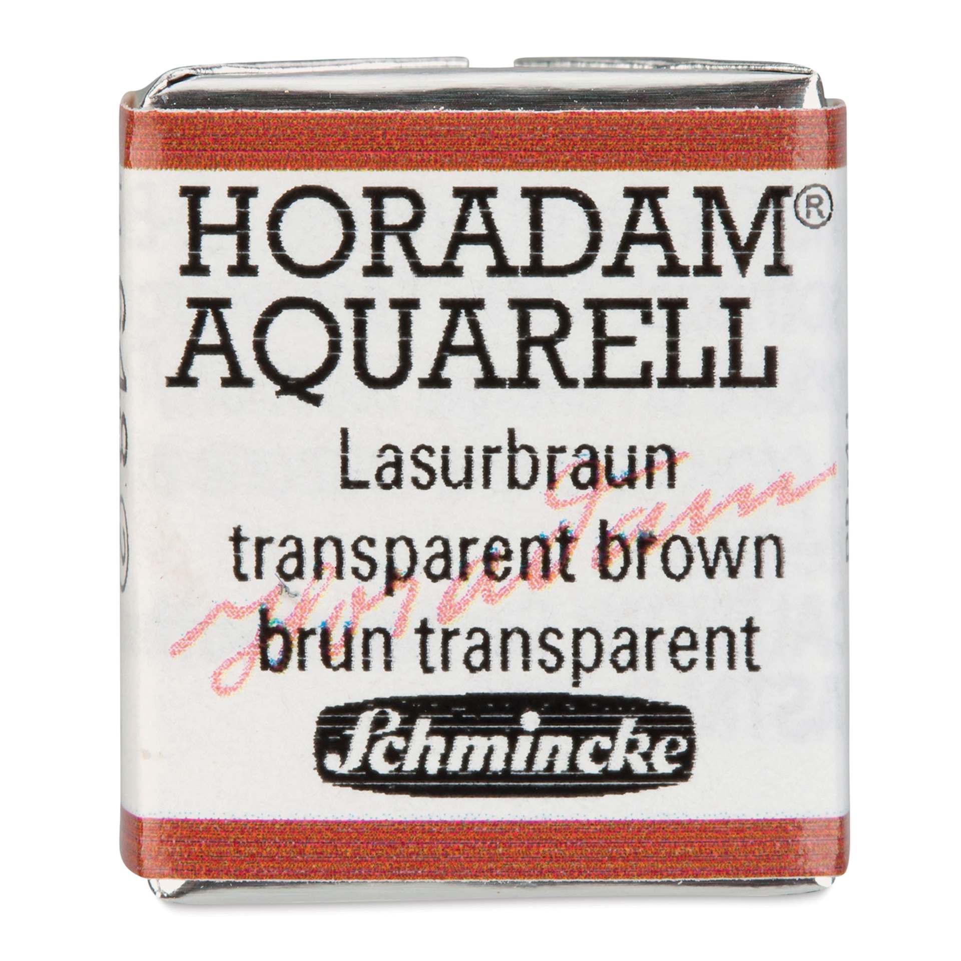 Schmincke Horadam Aquarell Watercolor - Transparent Brown, Half Pan
