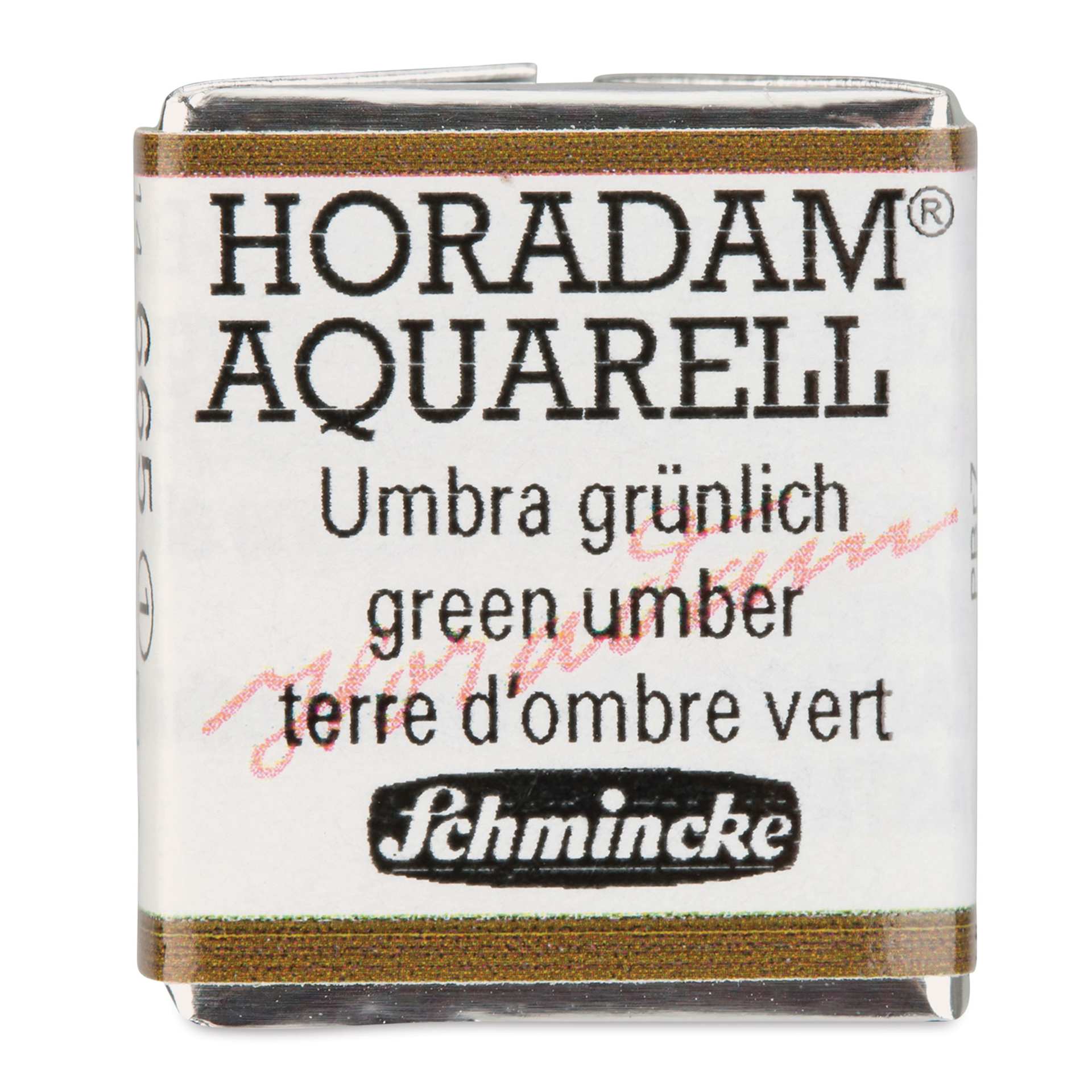 Schmincke Horadam Aquarell Watercolor - Green Umber, Half Pan