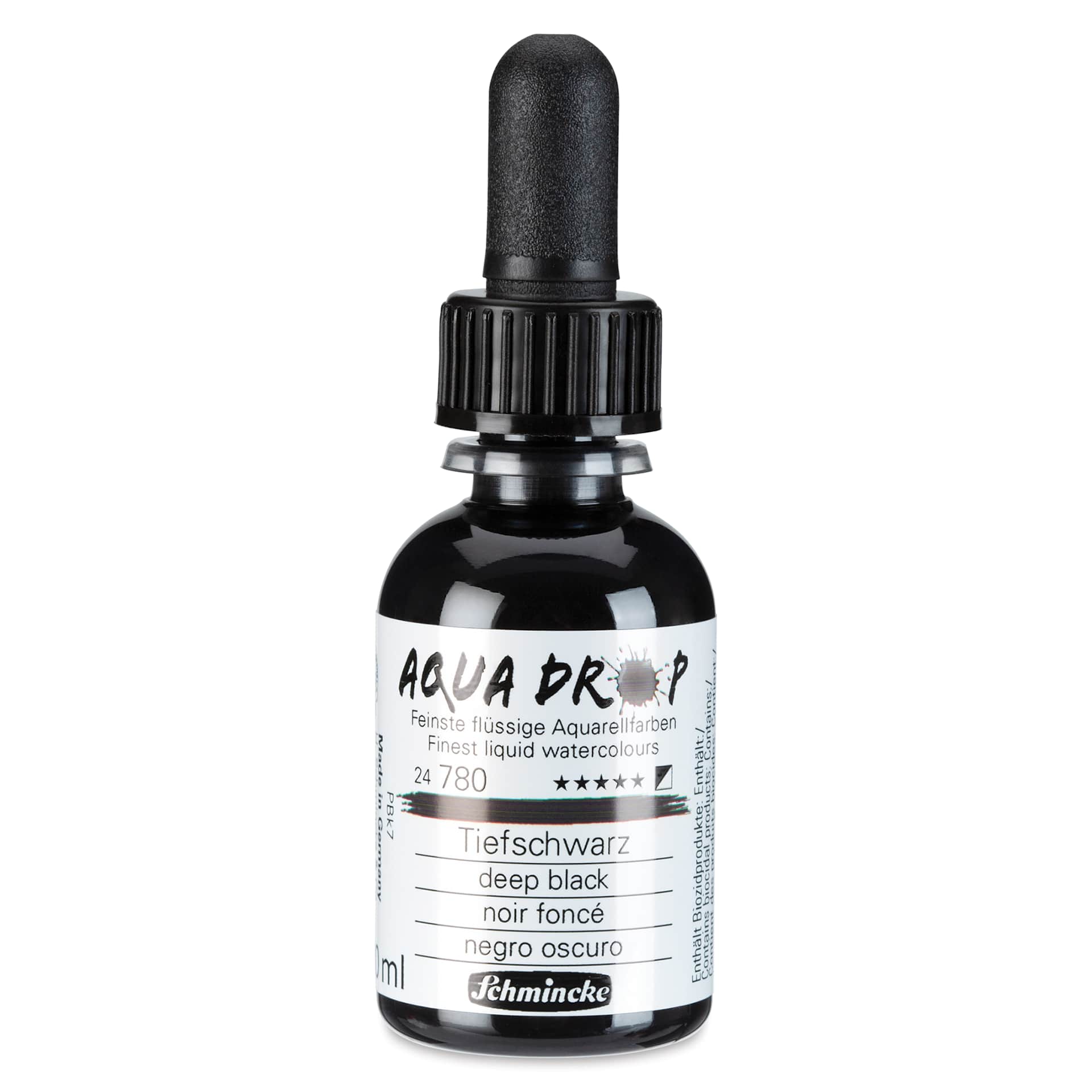 Schmincke Aqua Drop Watercolor - Deep Black, 30 ml