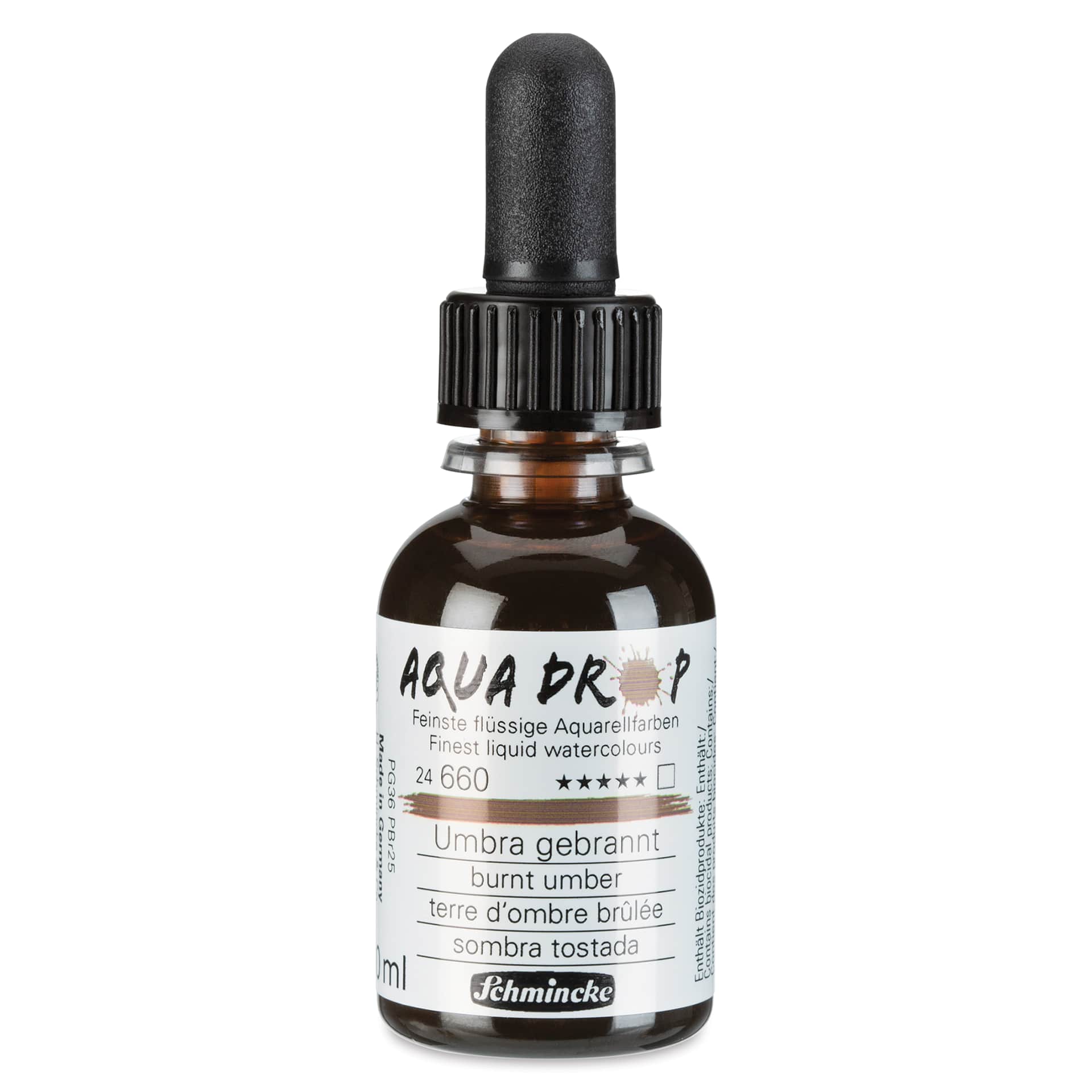 Schmincke Aqua Drop Watercolor - Burnt Umber, 30 ml