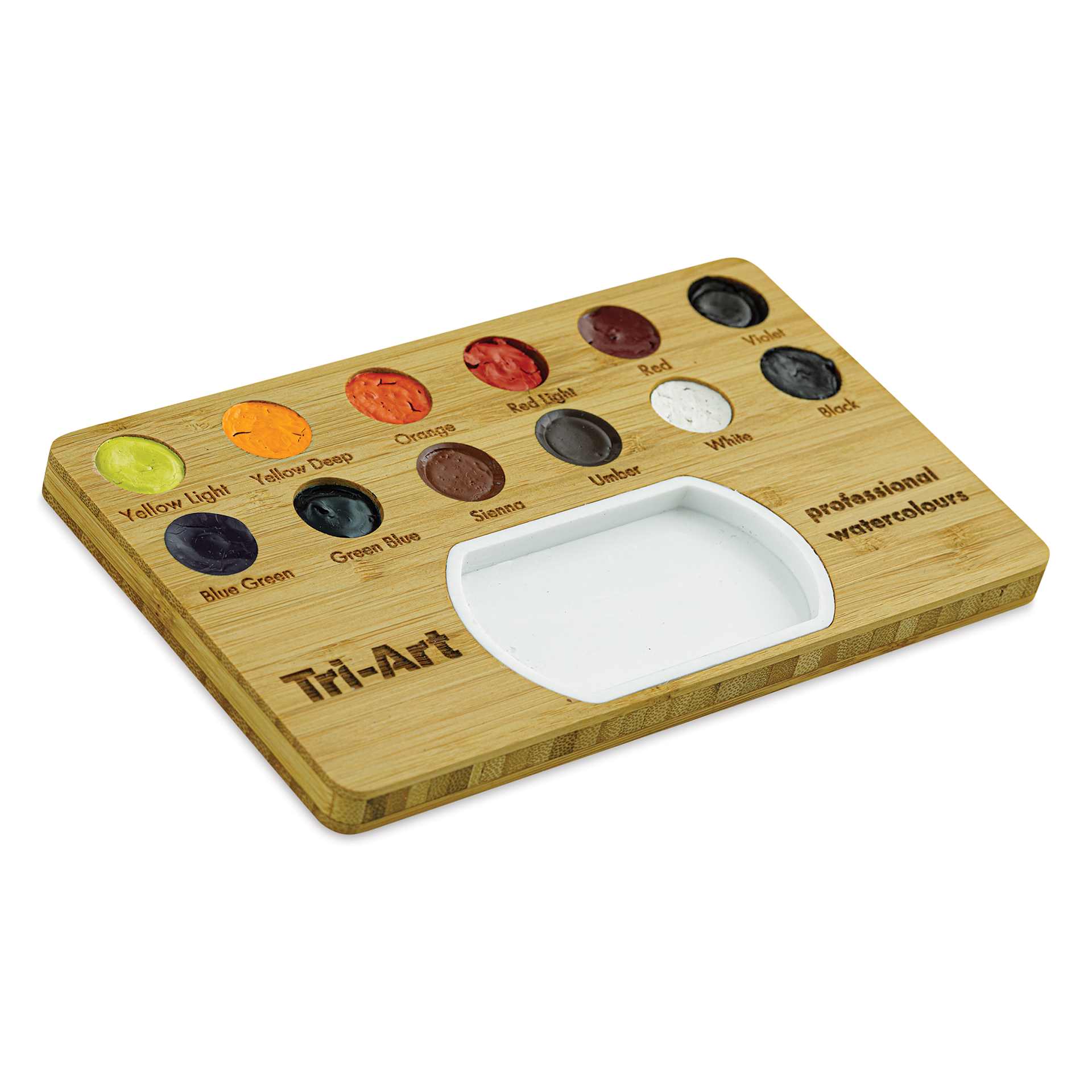Tri-Art Bamboo Watercolor Set of 12 side view