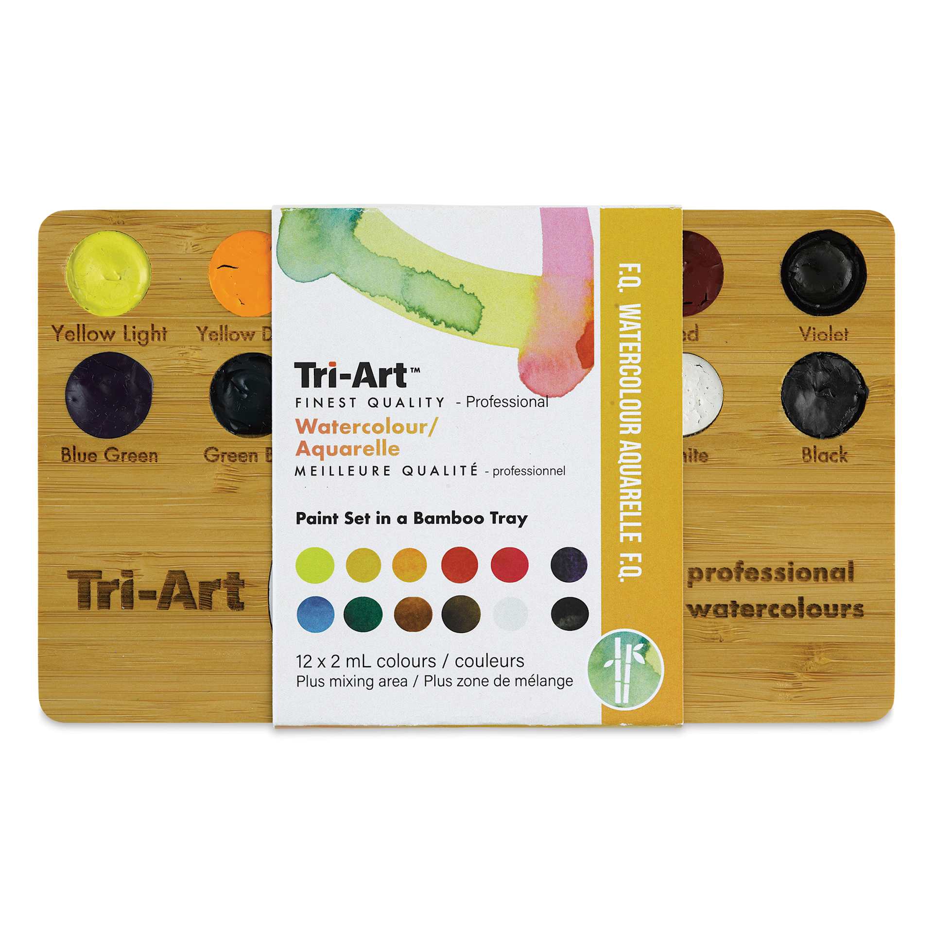 Tri-Art Bamboo Watercolor Set of 12 front of package