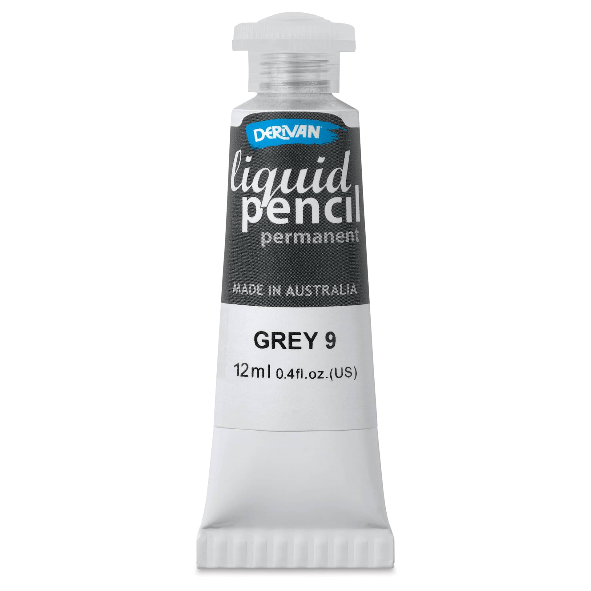 Derivan Permanent Liquid Pencil Tube - Grey #9, 12 ml