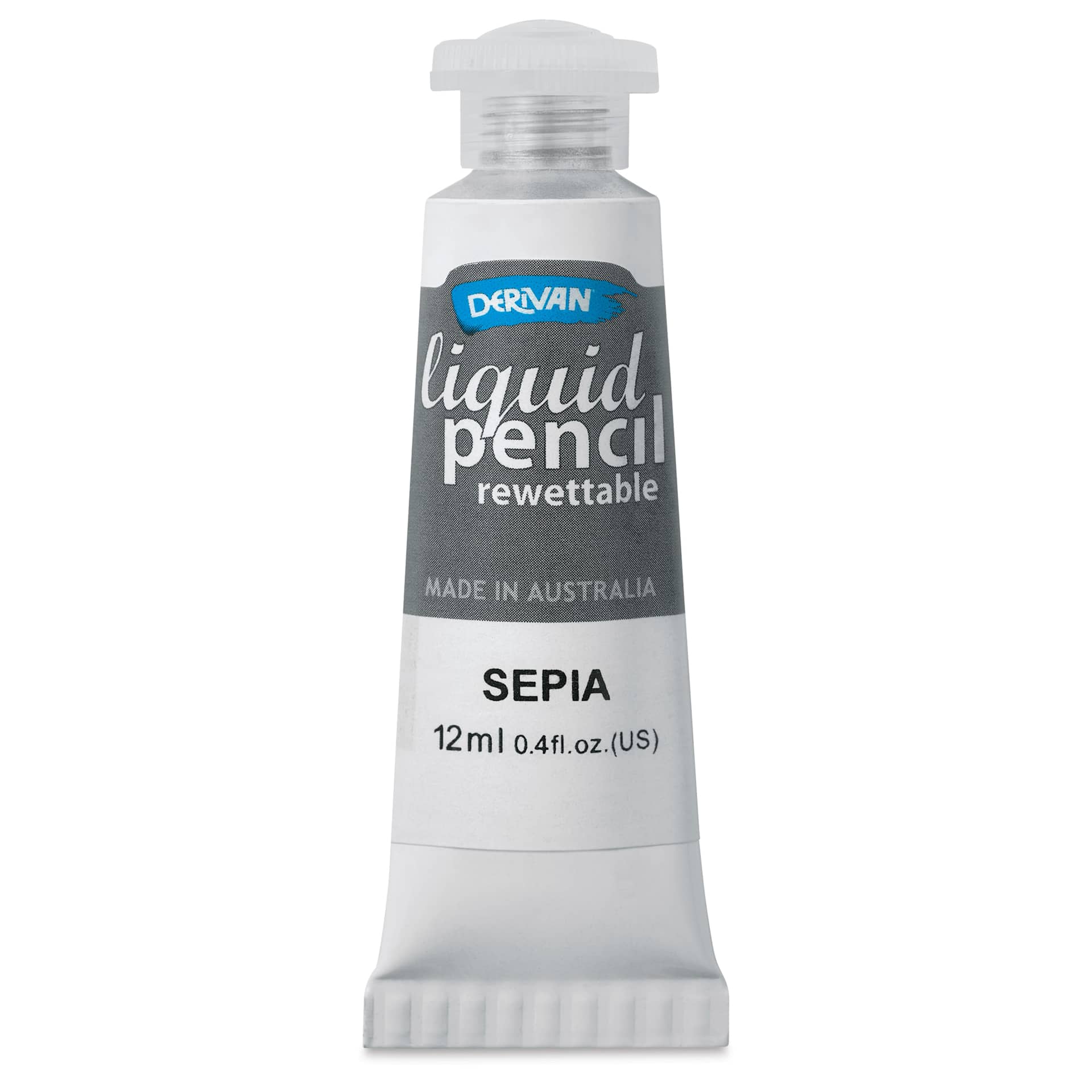 Derivan Rewettable Liquid Pencil Tube - Sepia, 12 ml