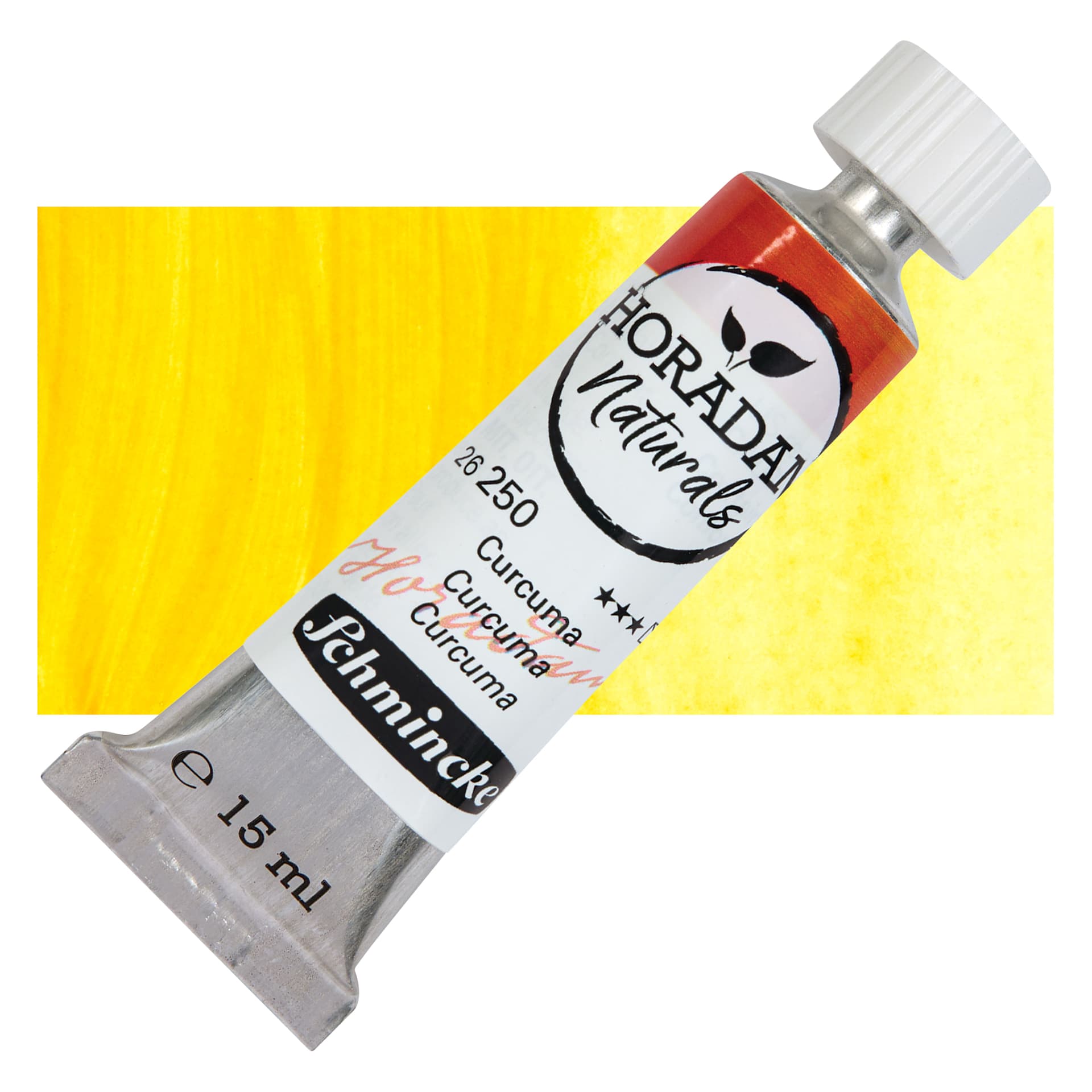Schmincke Horadam Naturals Watercolor - Curcuma, 15 ml Tube with swatch