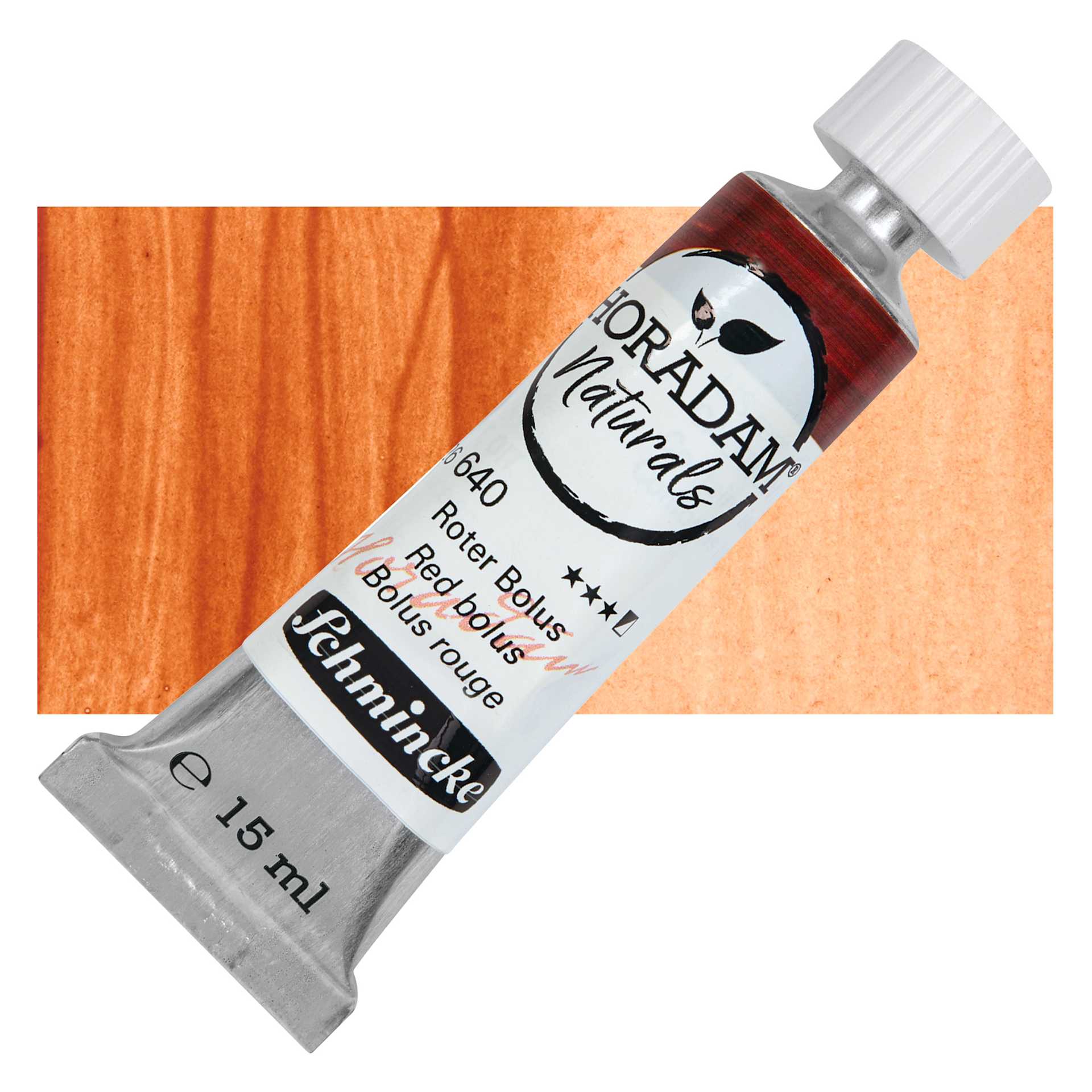 Schmincke Horadam Naturals Watercolor - Red Bolus, 15 ml Tube with swatch