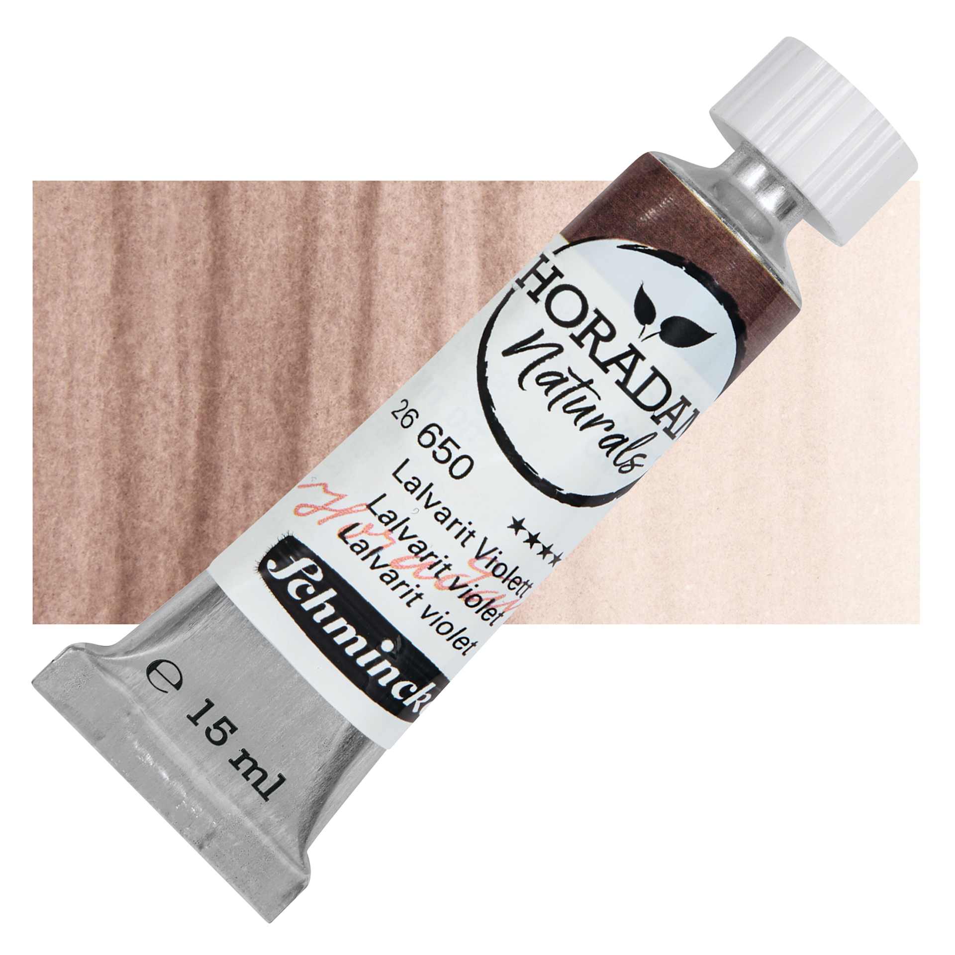 Schmincke Horadam Naturals Watercolor - Lalvarit Violet, 15 ml Tube with swatch