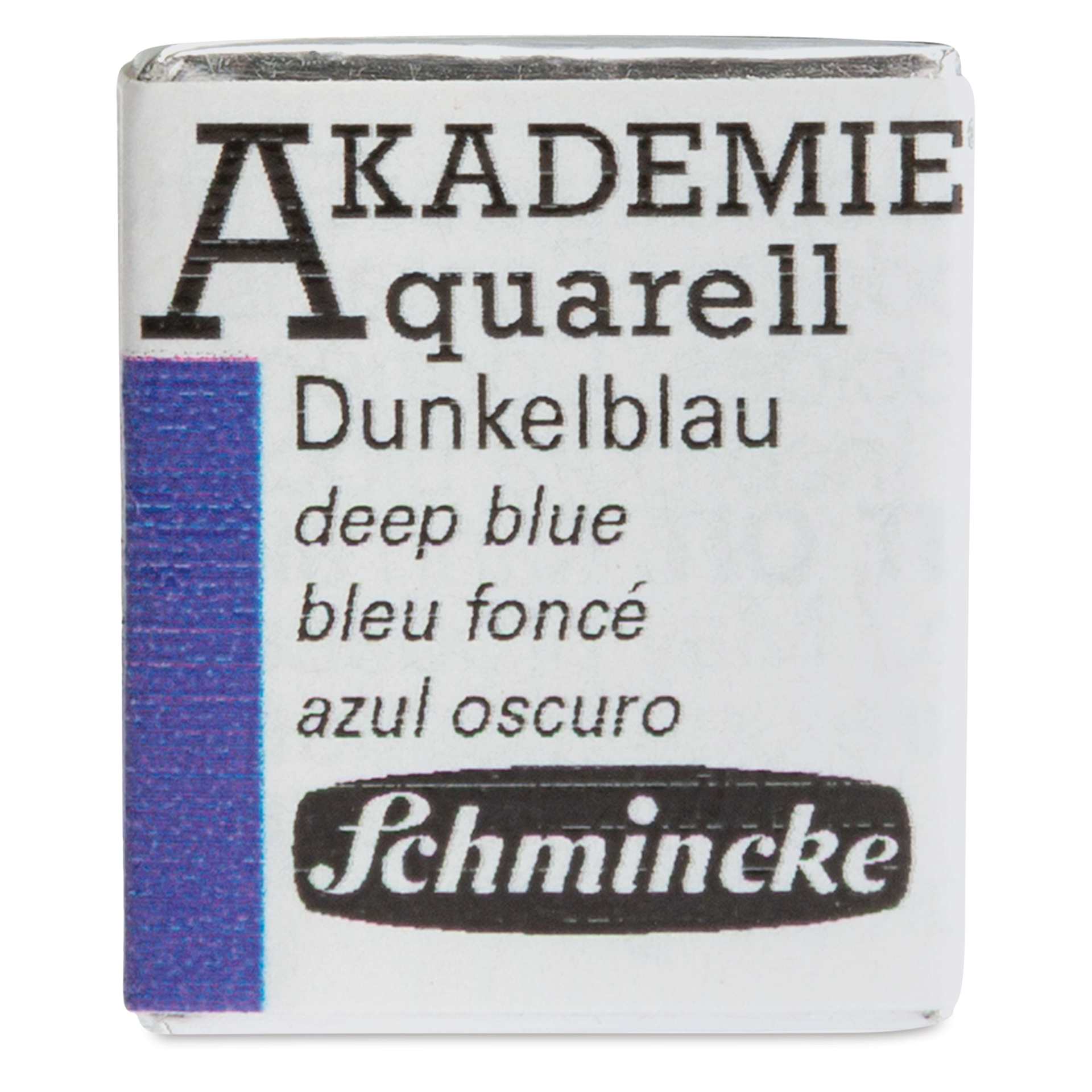 Schmincke Akademie Aquarell Watercolor Pan - Deep Blue, Half Pan