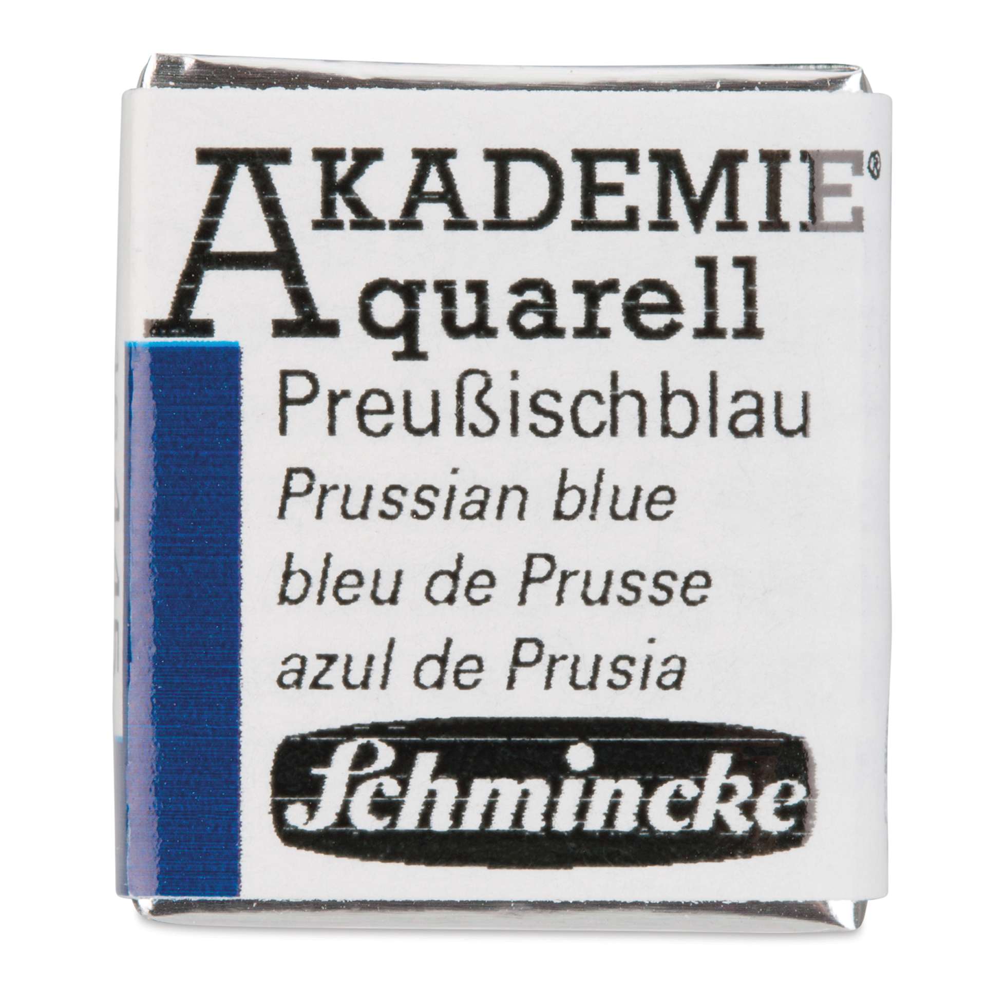 Schmincke Akademie Aquarell Watercolor Pan - Prussian Blue, Half Pan