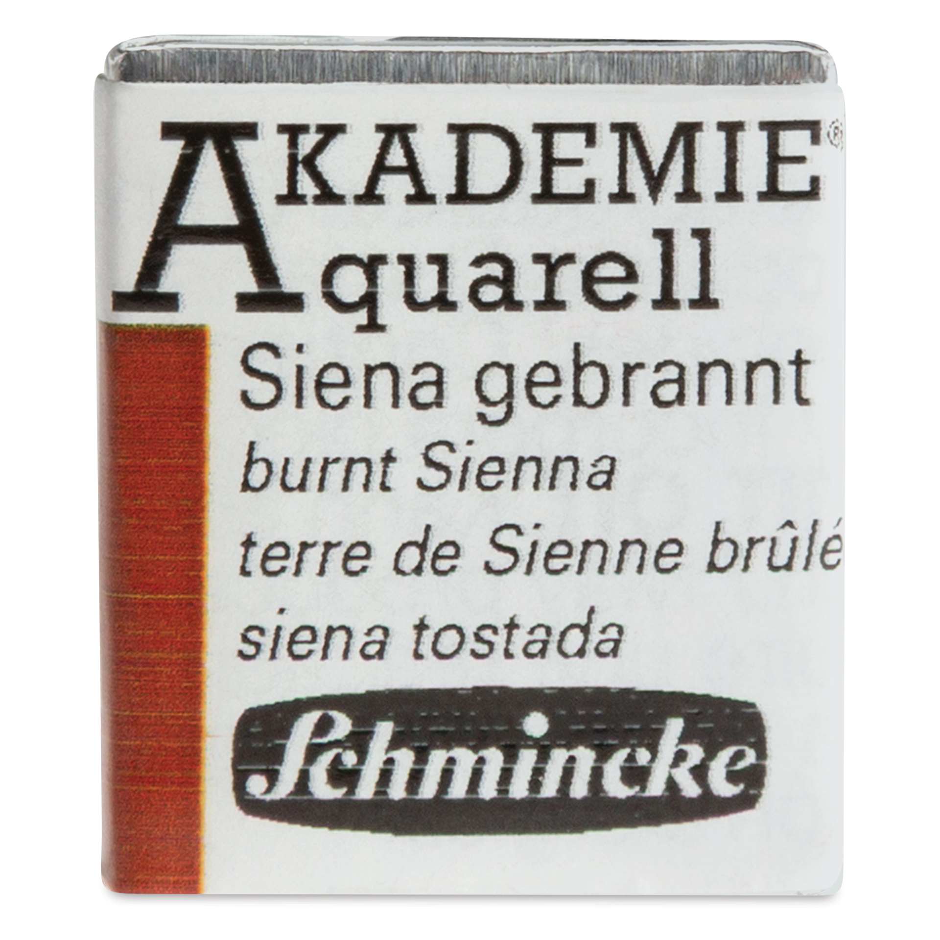Schmincke Akademie Aquarell Watercolor Pan - Burnt Sienna, Half Pan