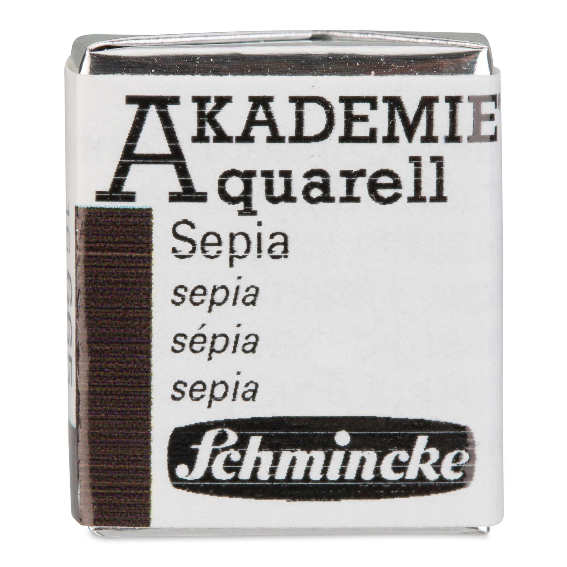 Schmincke Akademie Aquarell Watercolor Pan - Sepia, Half Pan