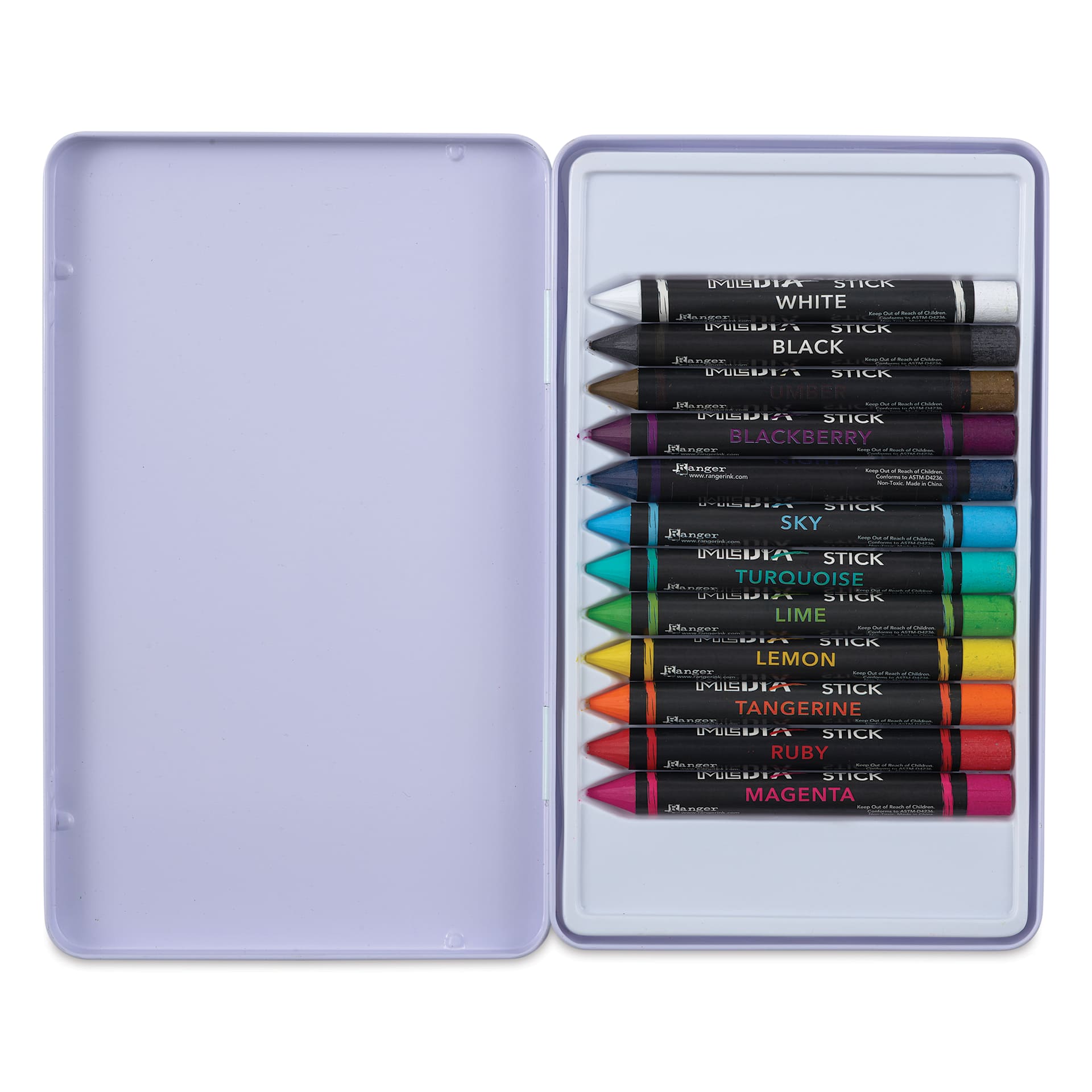 Ranger Dina Wakley Scribble Water-Soluble Pigment Sticks - Set 1, Set of 12