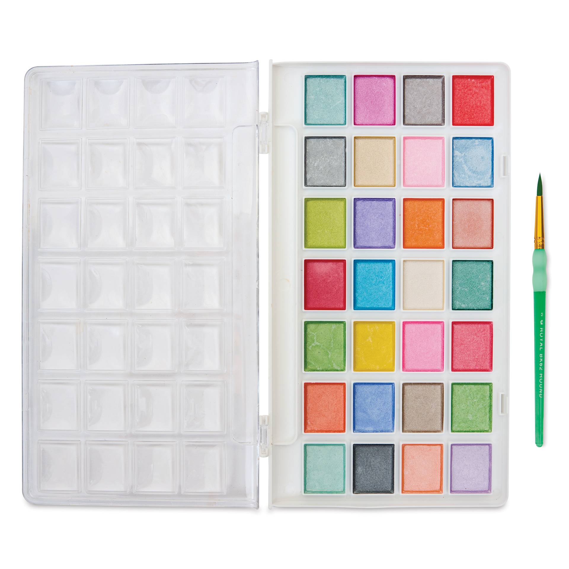 Royal & Langnickel Essentials Watercolor Pan Set - Set of 28, Pearlescent