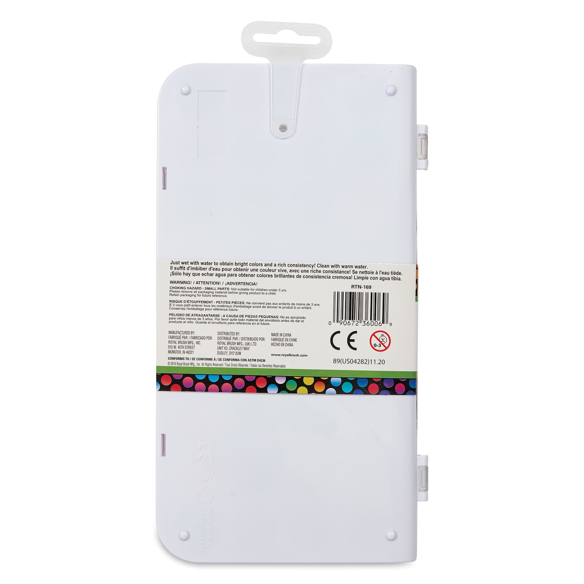 Royal & Langnickel Watercolor Pans - Set of 37, Assorted back of package