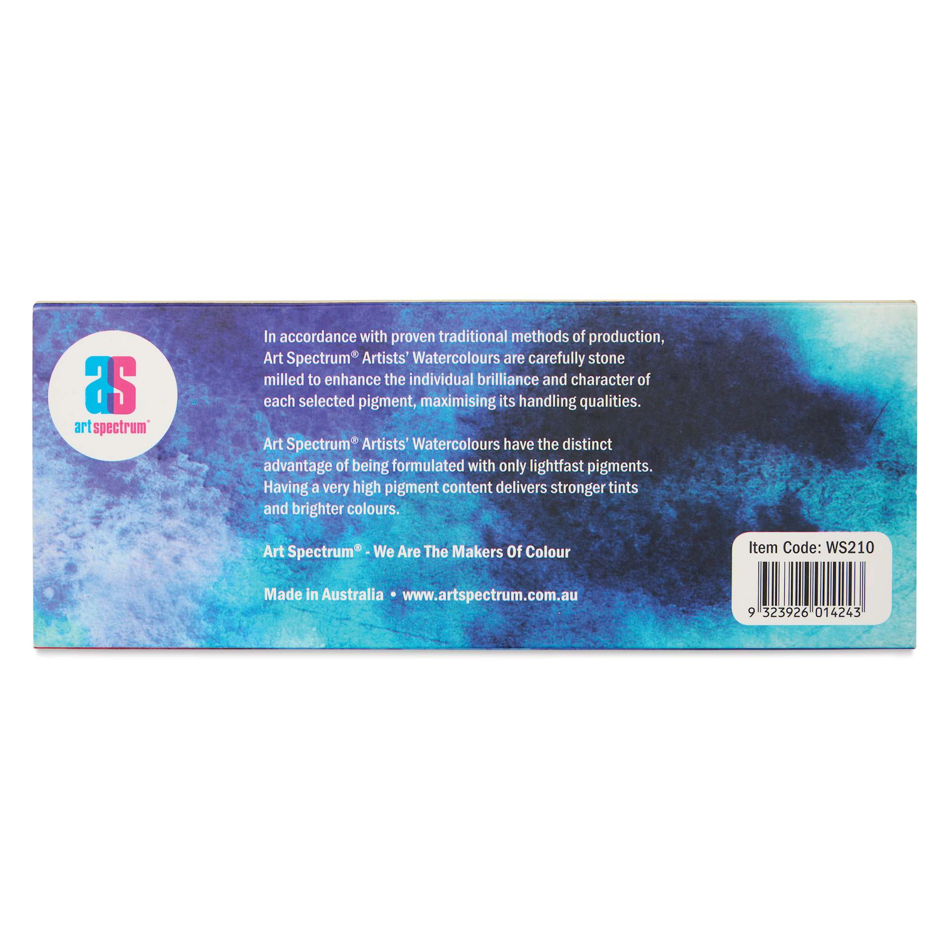 Art Spectrum Artists’ Watercolor Tubes - Set of 12, 10 ml back of package