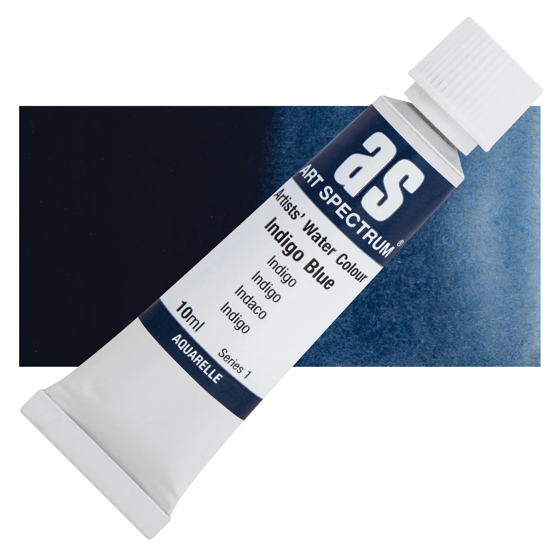 Art Spectrum Artists’ Watercolor Tube - Indigo Blue, 10 ml tube and swatch