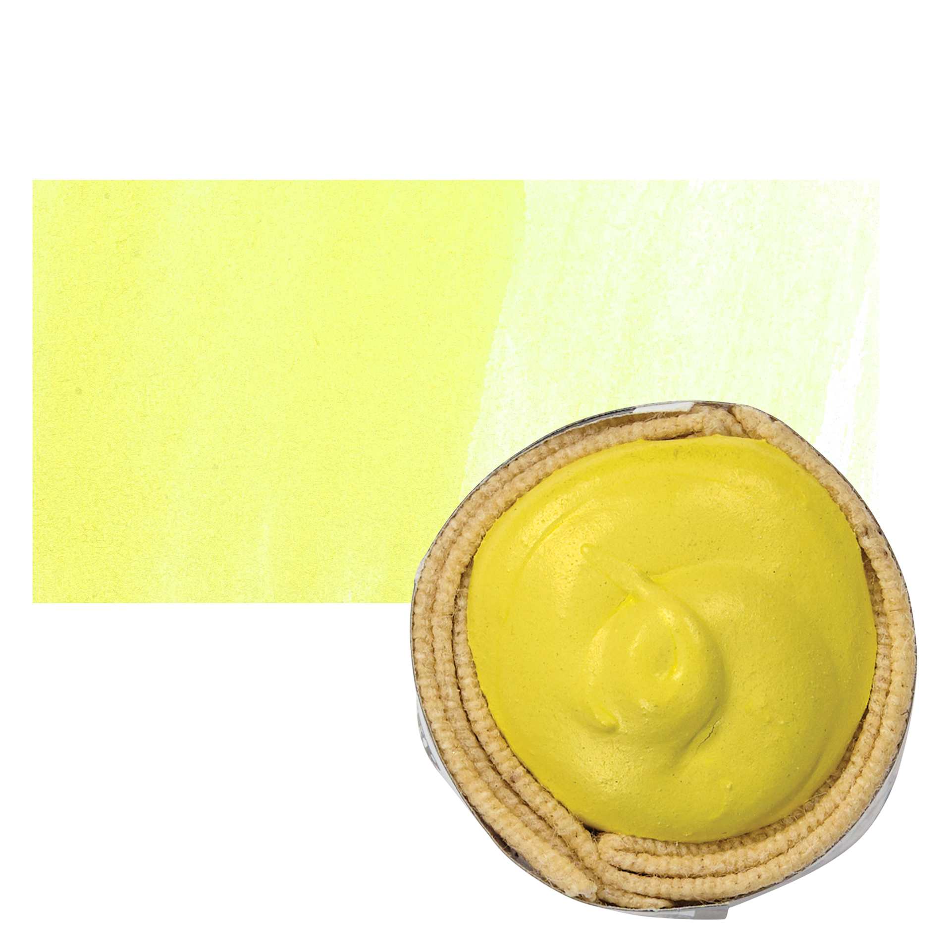 Beam Paints Watercolor Paintstone - Butter stone and swatch