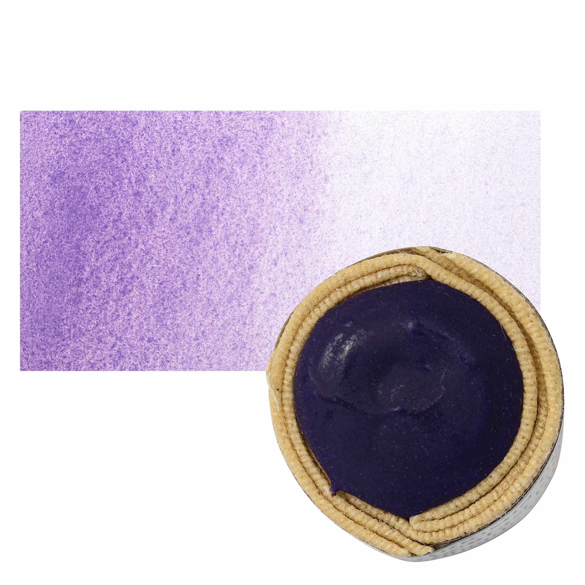 Beam Paints Watercolor Paintstone - Grape stone and swatch