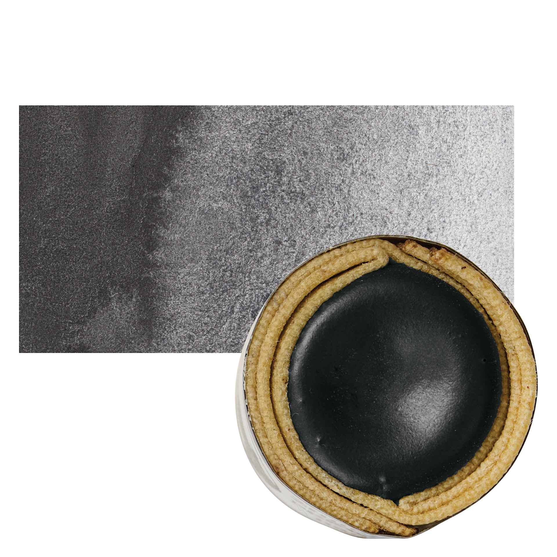 Beam Paints Watercolor Paintstone - Graphite stone and swatch