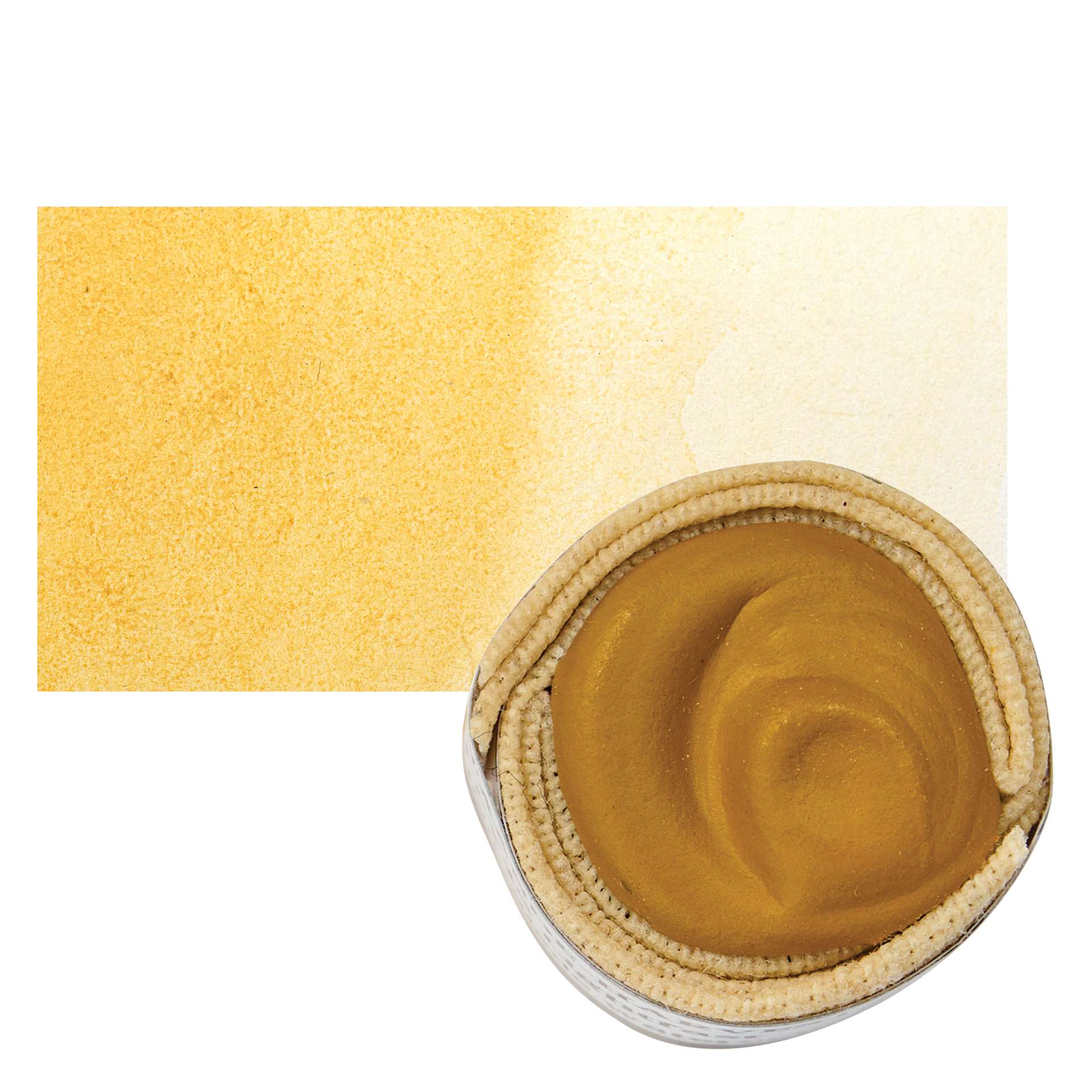 Beam Paints Watercolor Paintstone - Harvest Wheat stone and swatch