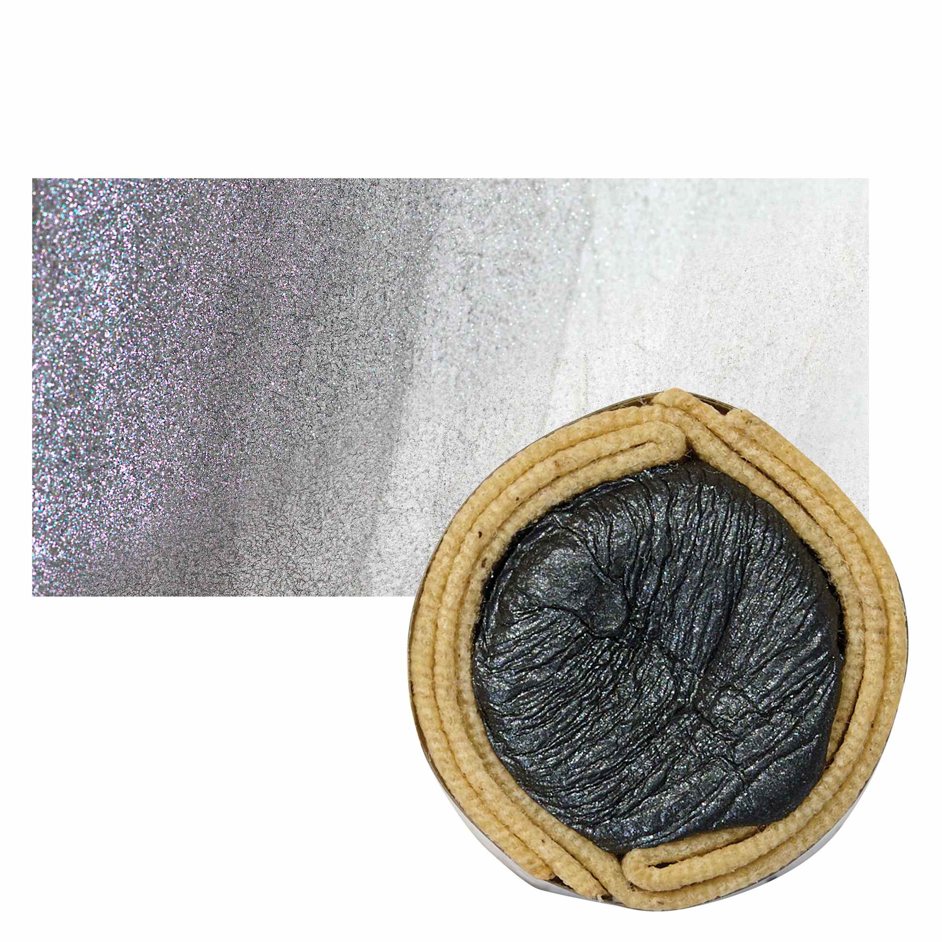Beam Paints Watercolor Paintstone - Orca stone and swatch
