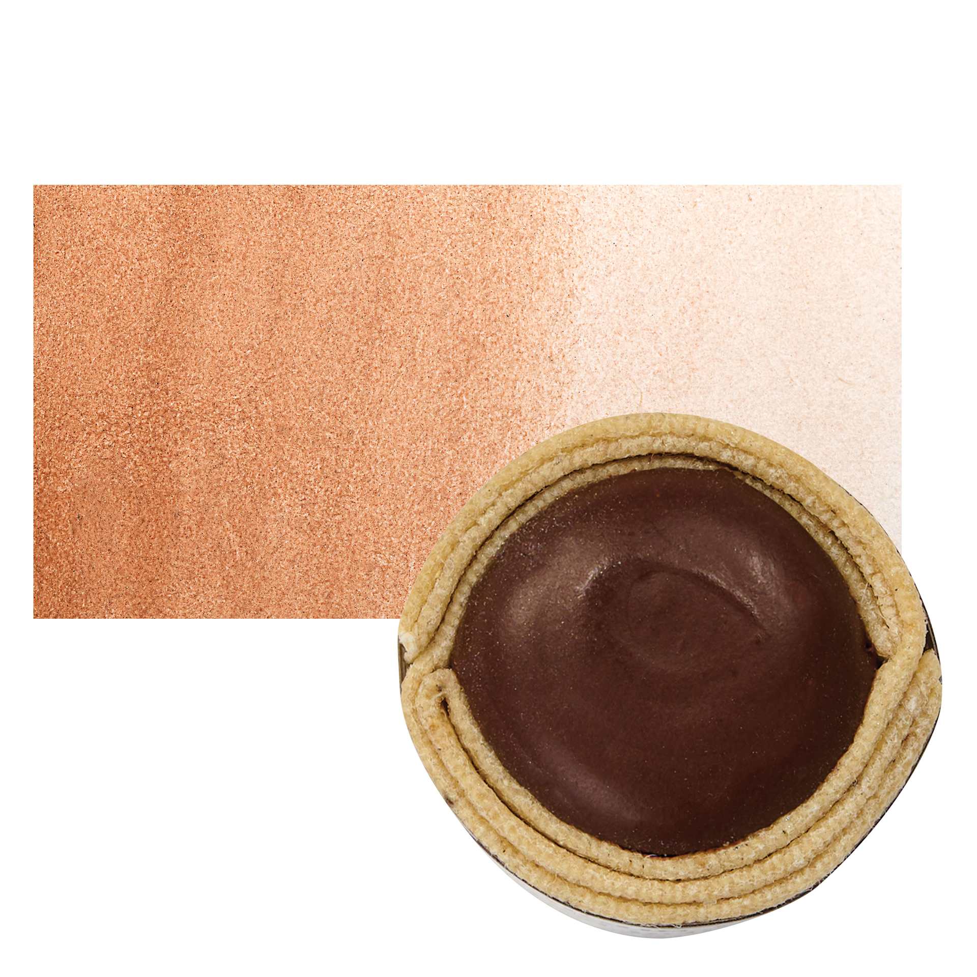 Beam Paints Watercolor Paintstone - Red Clay stone and swatch