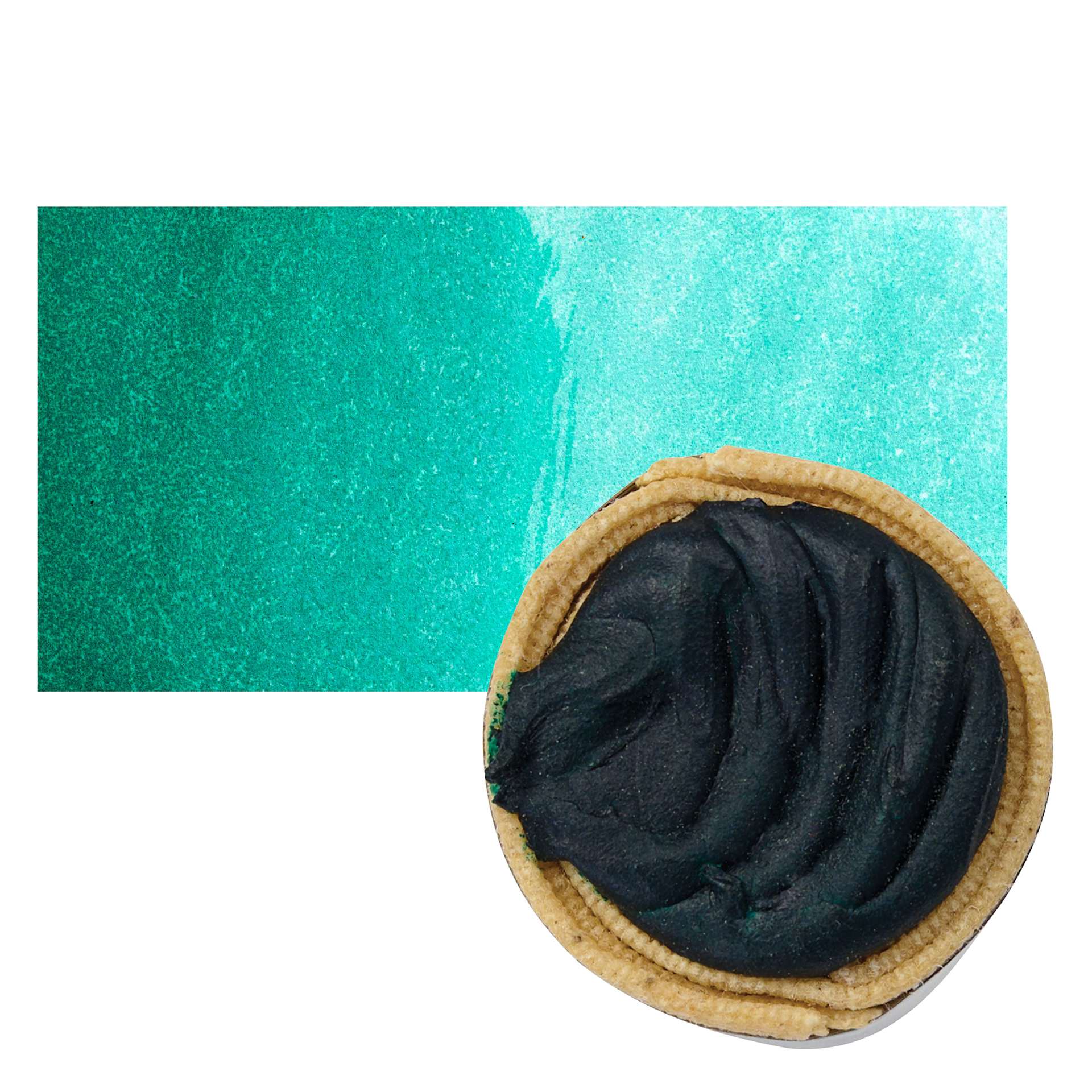 Beam Paints Watercolor Paintstone - Salish Sea stone and swatch