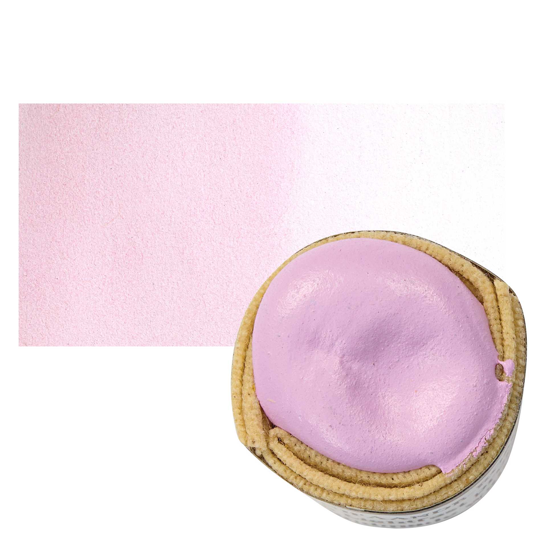 Beam Paints Watercolor Paintstone - Wild Rose swatch and rose