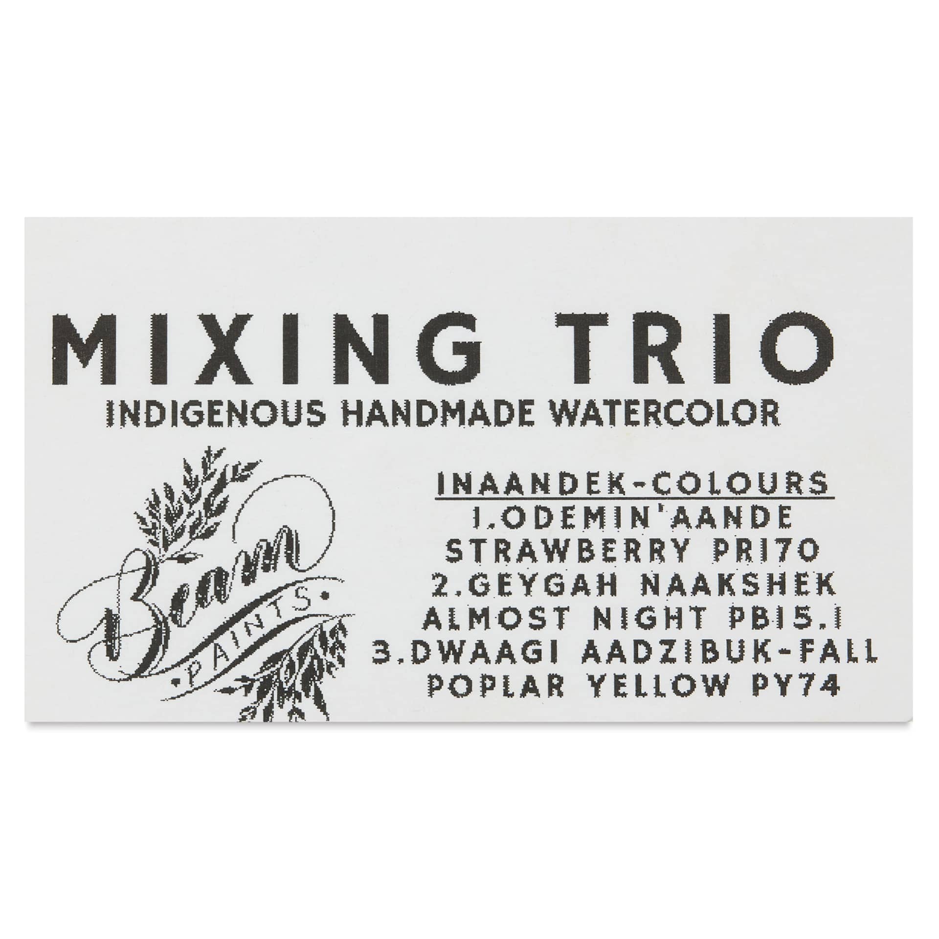 Beam Watercolor Travel Dot Card - 3 Colors, Mixing Trio front of package