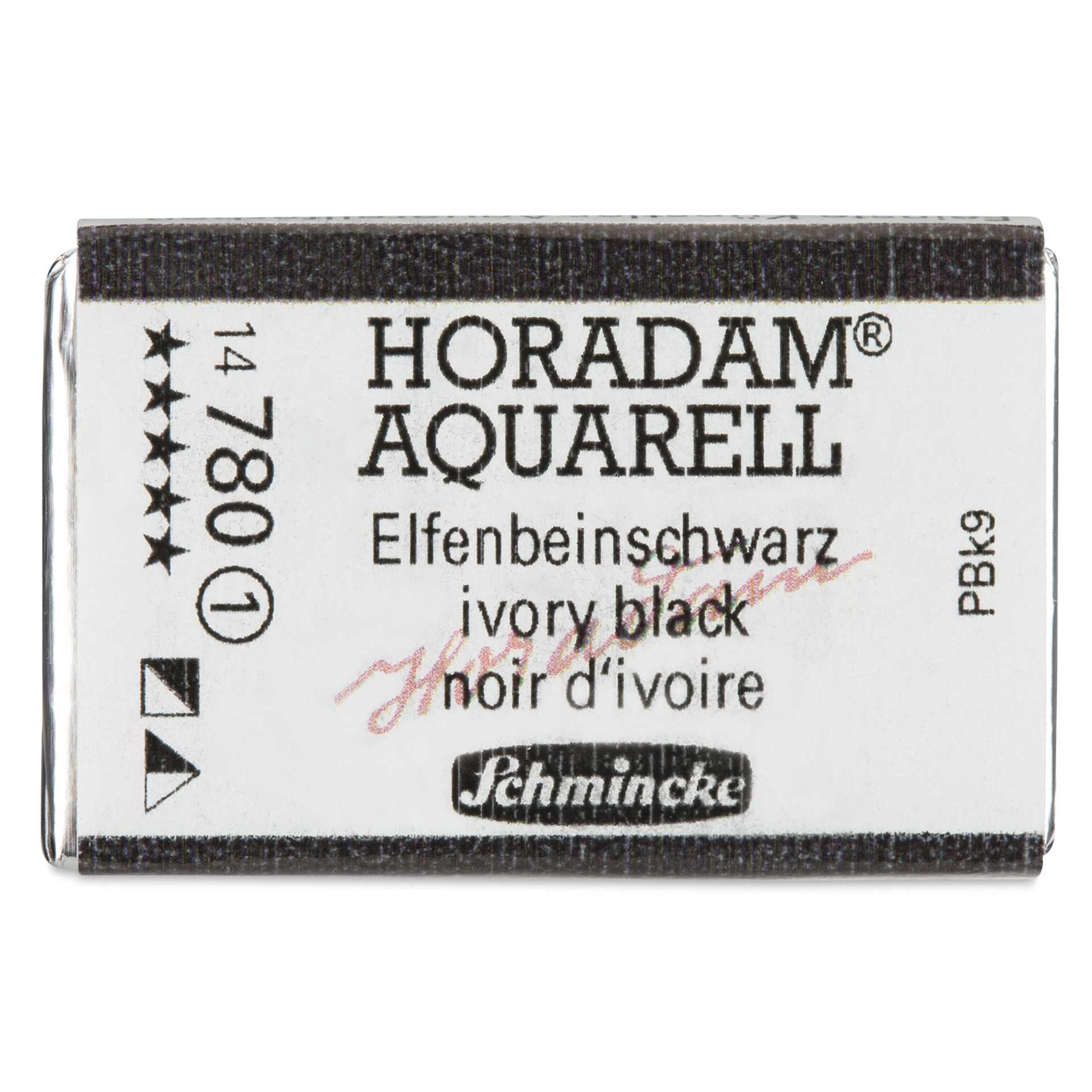 Schmincke Horadam Aquarell Watercolor - Ivory Black, Full Pan