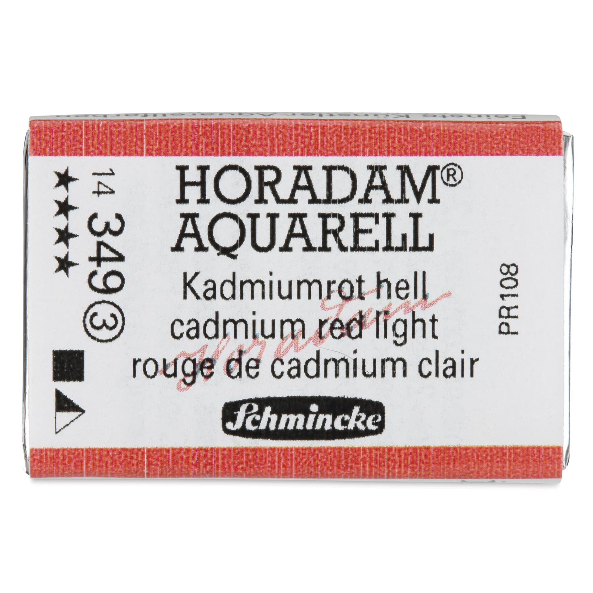 Schmincke Horadam Aquarell Watercolor - Cadmium Red Light, Full Pan