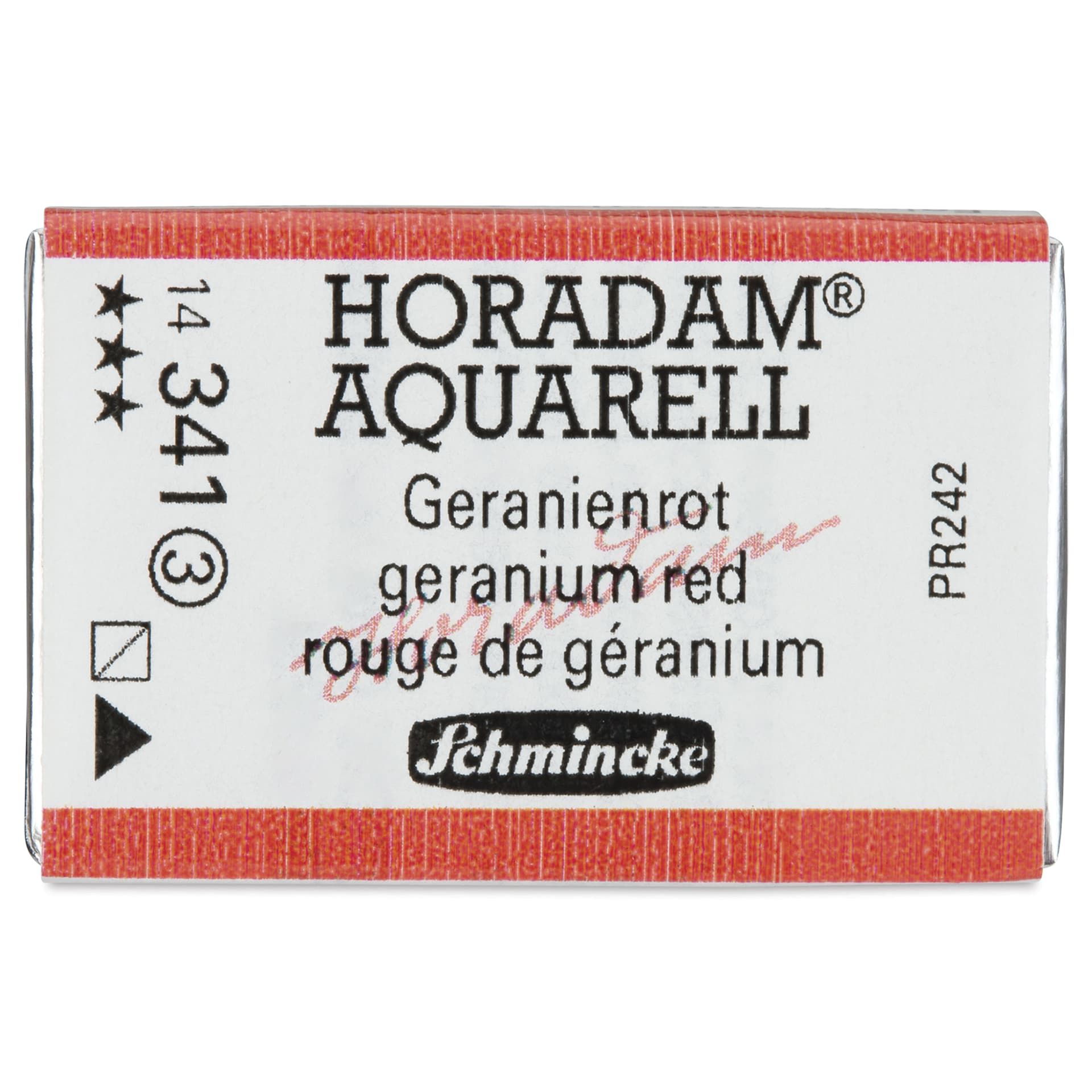 Schmincke Horadam Aquarell Watercolor - Geranium Red, Full Pan