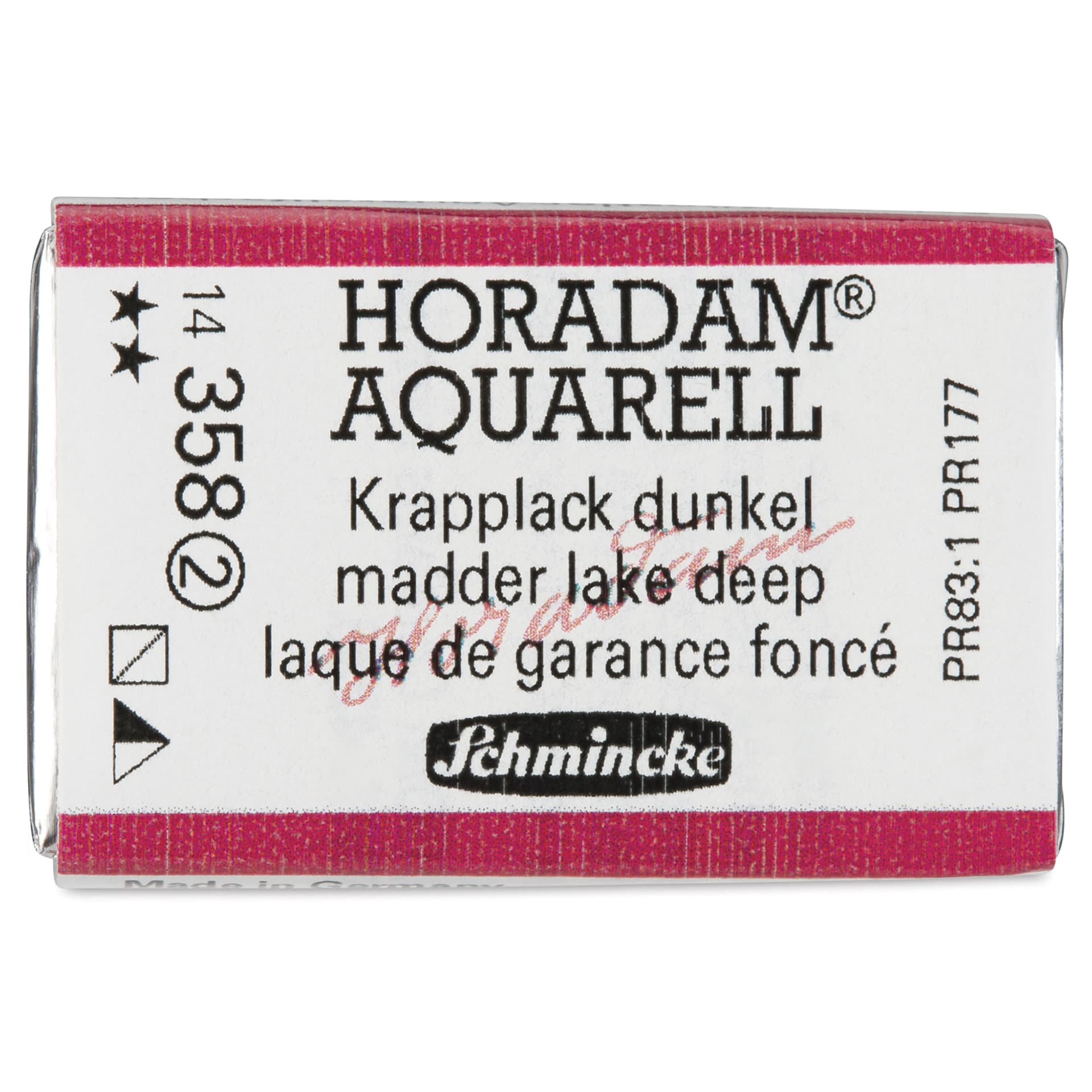 Schmincke Horadam Aquarell Watercolor - Madder Lake Deep, Full Pan