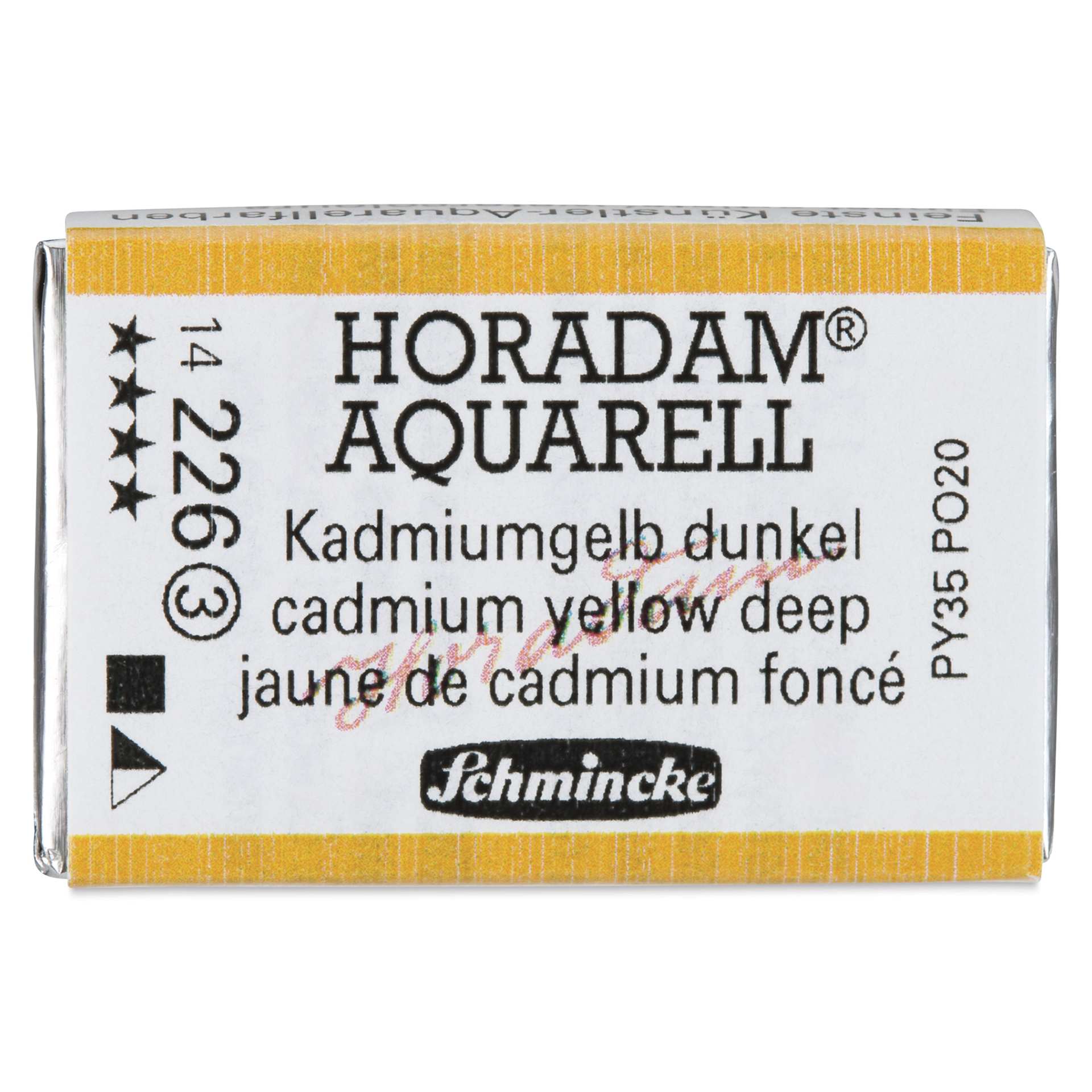 Schmincke Horadam Aquarell Watercolor - Cadmium Yellow Deep, Full Pan