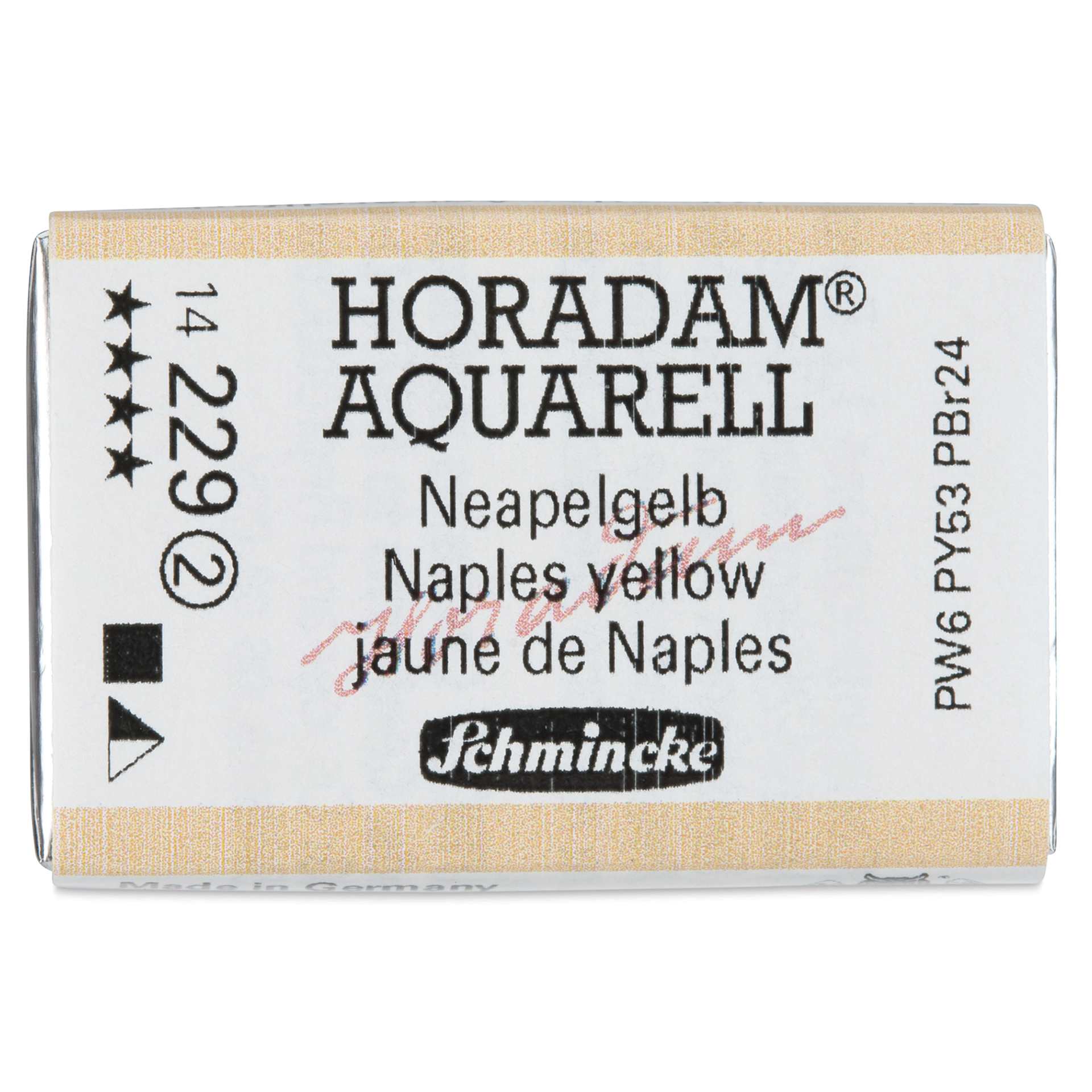 Schmincke Horadam Aquarell Watercolor - Naples Yellow, Full Pan